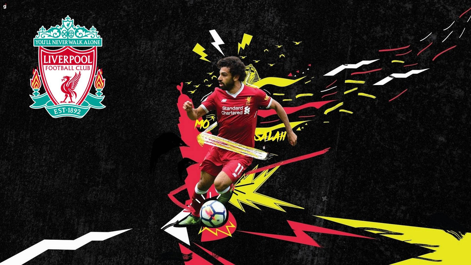 Download Liverpool Fc Mohamed Salah Artwork Wallpaper