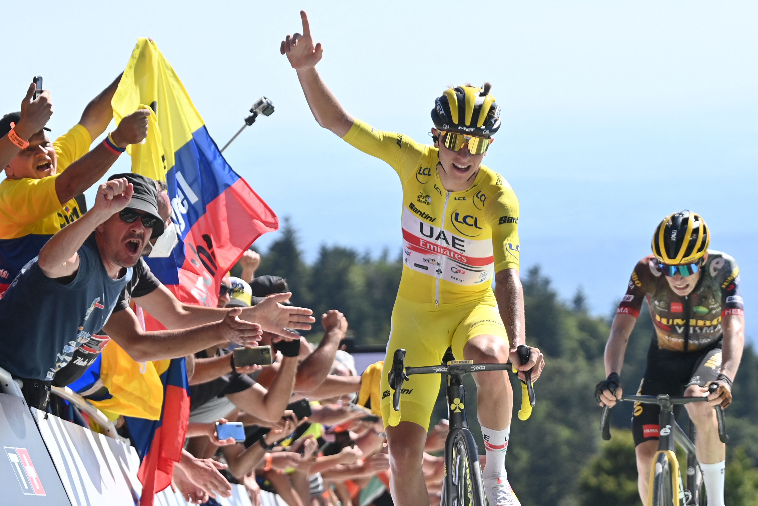 Tadej Pogačar wins Tour de France stage 7 to extend lead to 35 seconds Boston Globe