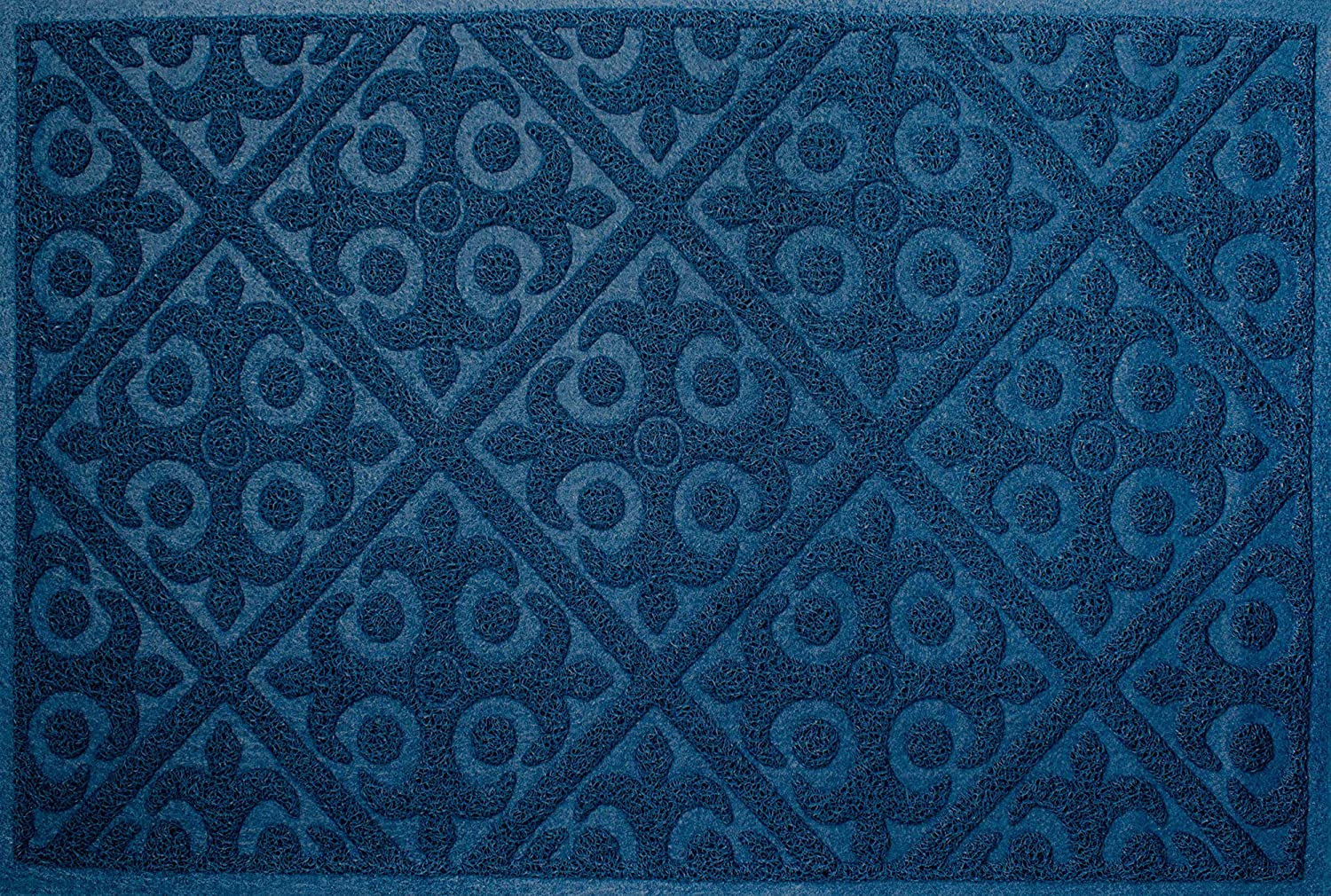 Welcome Mat Blue 24 x 35 Doormat for Indoor and Outdoor Front Door Low Profile Inside Rug Outside Mat Waterproof Easy Clean Entrance Rug, Patio, Lawn & Garden