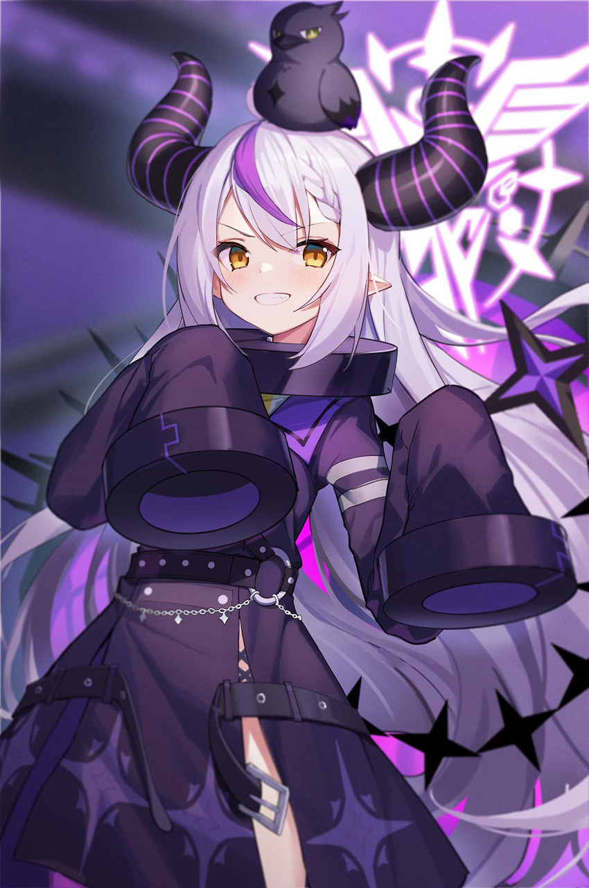 la+ darknesss and crow (hololive) drawn