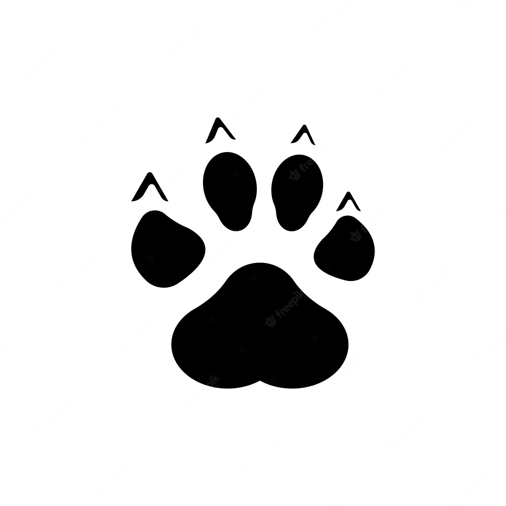 Wolf paw print Image. Free Vectors, & PSD
