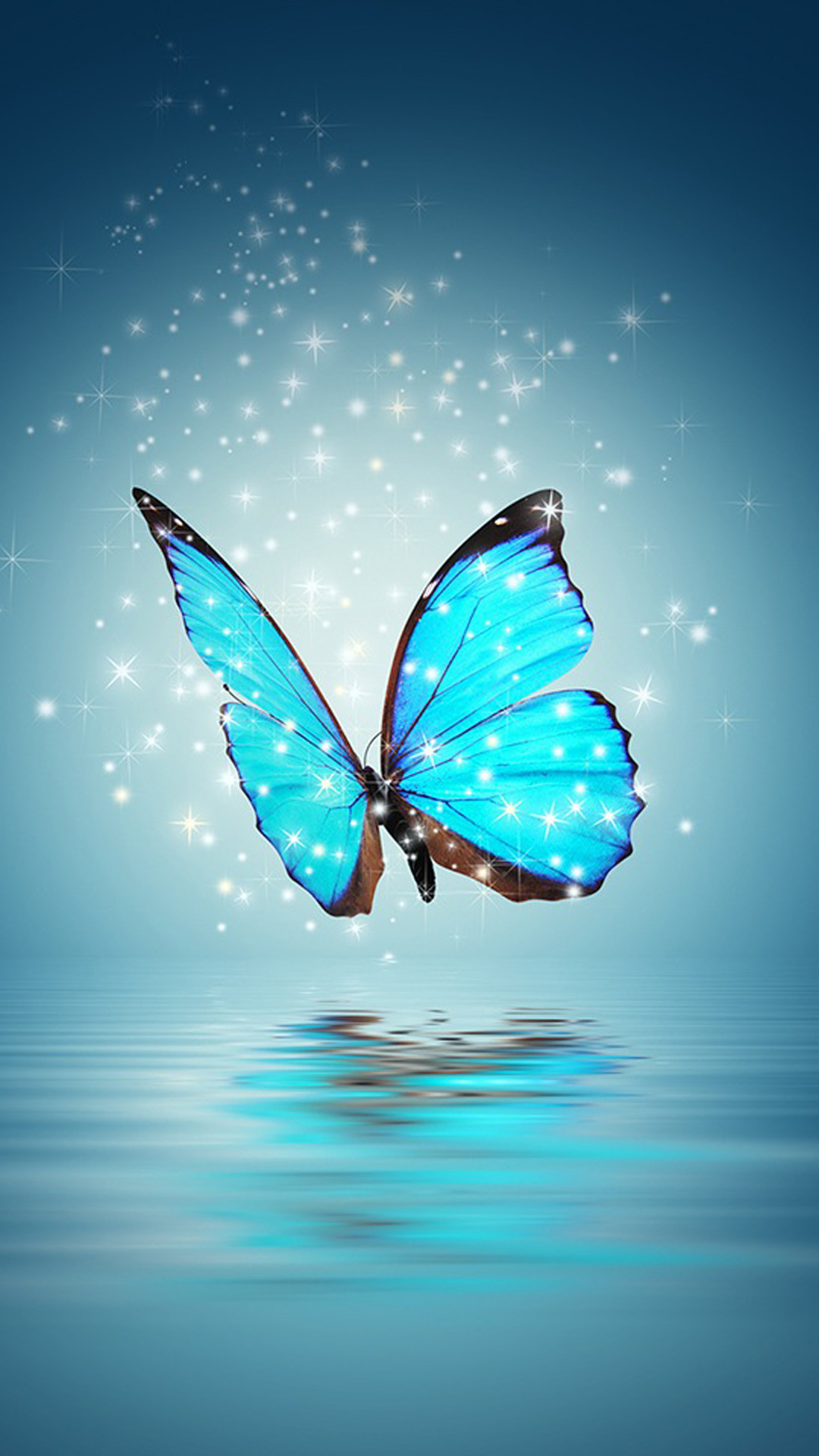 Blue butterfly Wallpaper