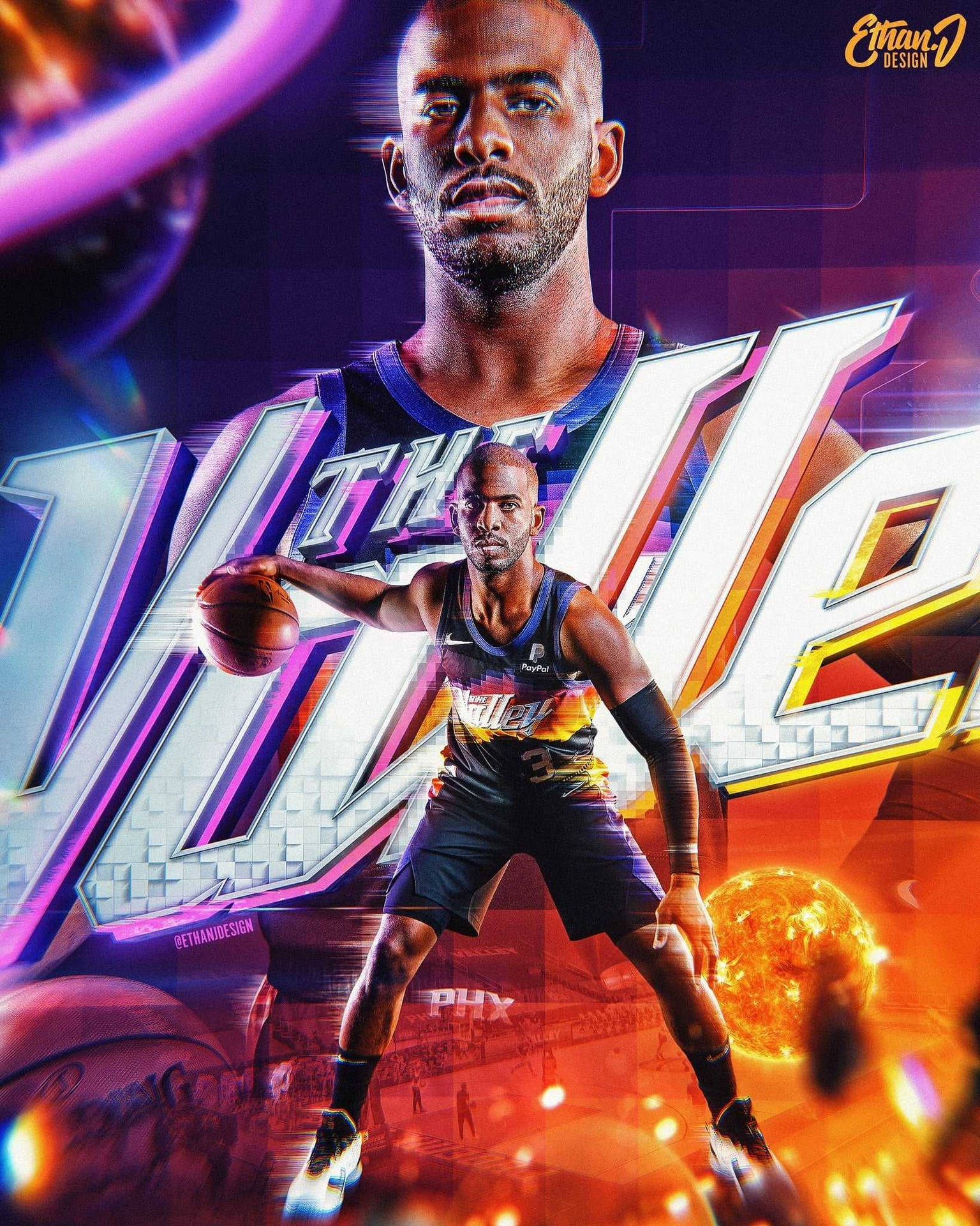 Download Chris Paul Phoenix Suns Poster Wallpaper
