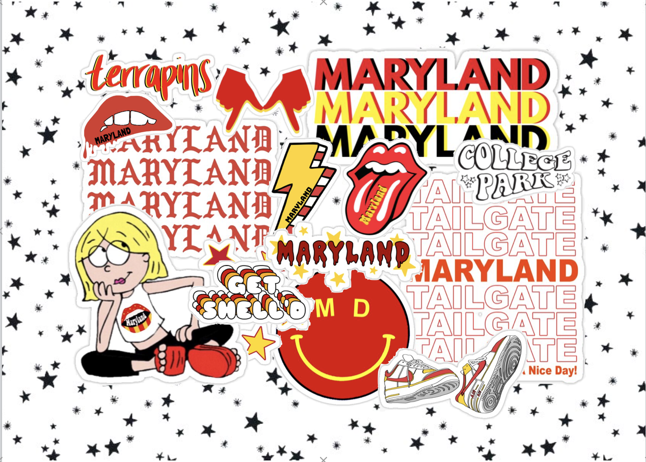 University of Maryland Collage. Maryland sticker, University of maryland, University