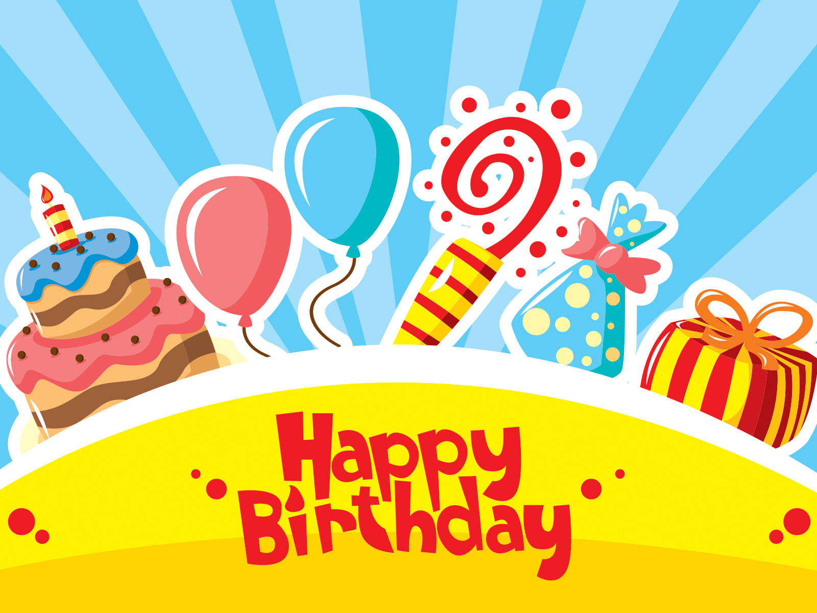 Happy Birthday Frame PPT Background and