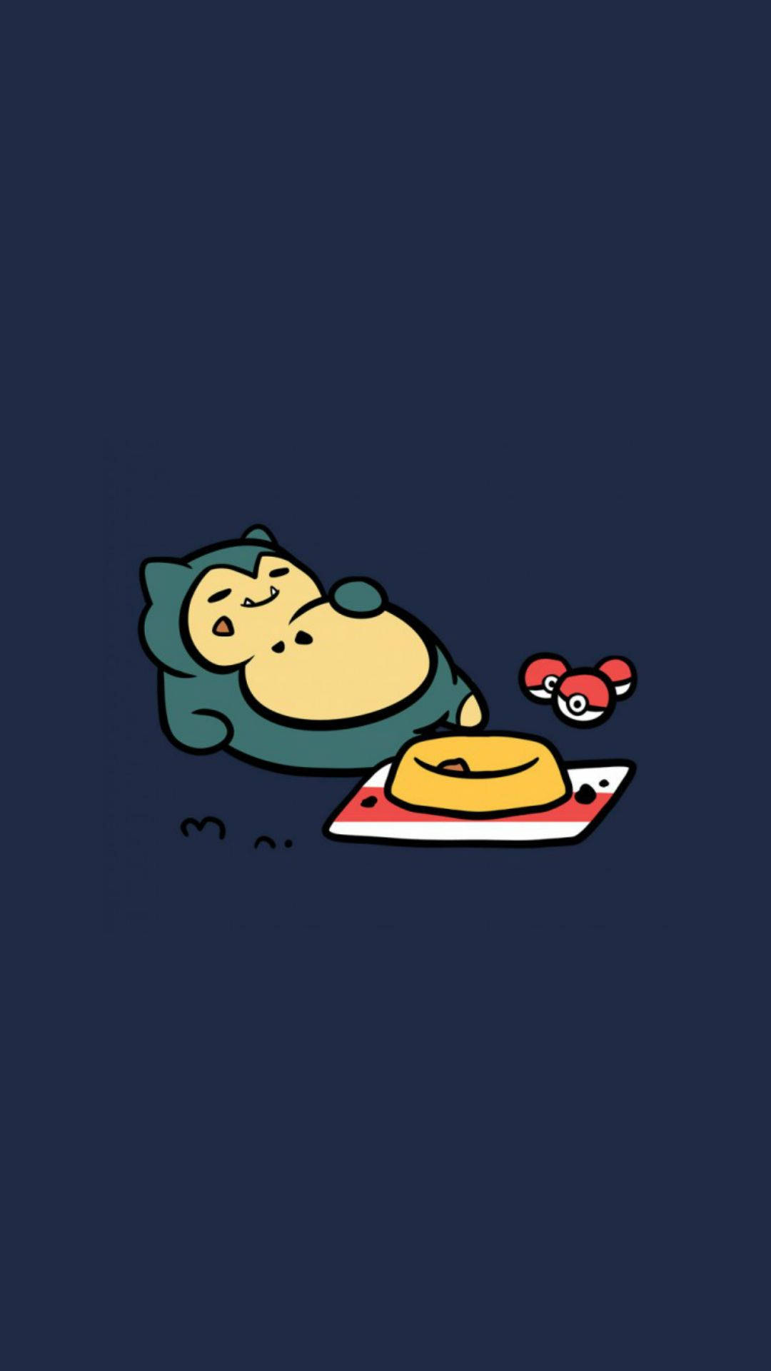 Download Snorlax With Food Phone Wallpaper