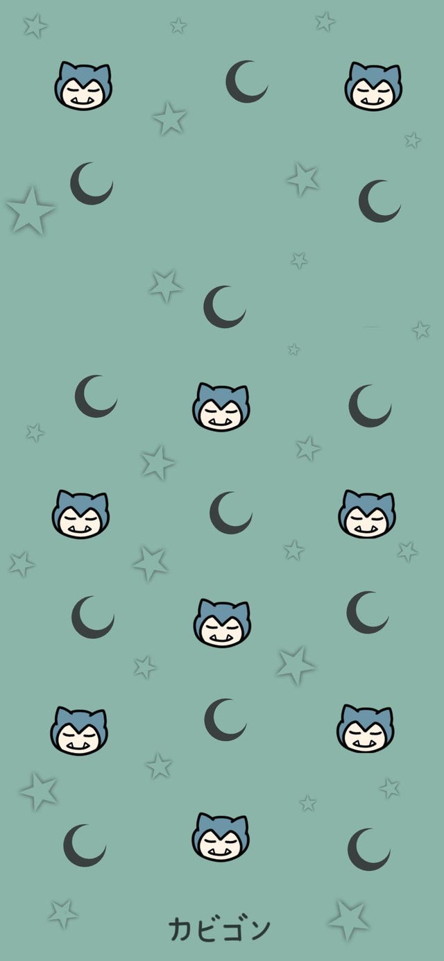 Free Snorlax phone wallpaper I made! Original design & one with space for a clock