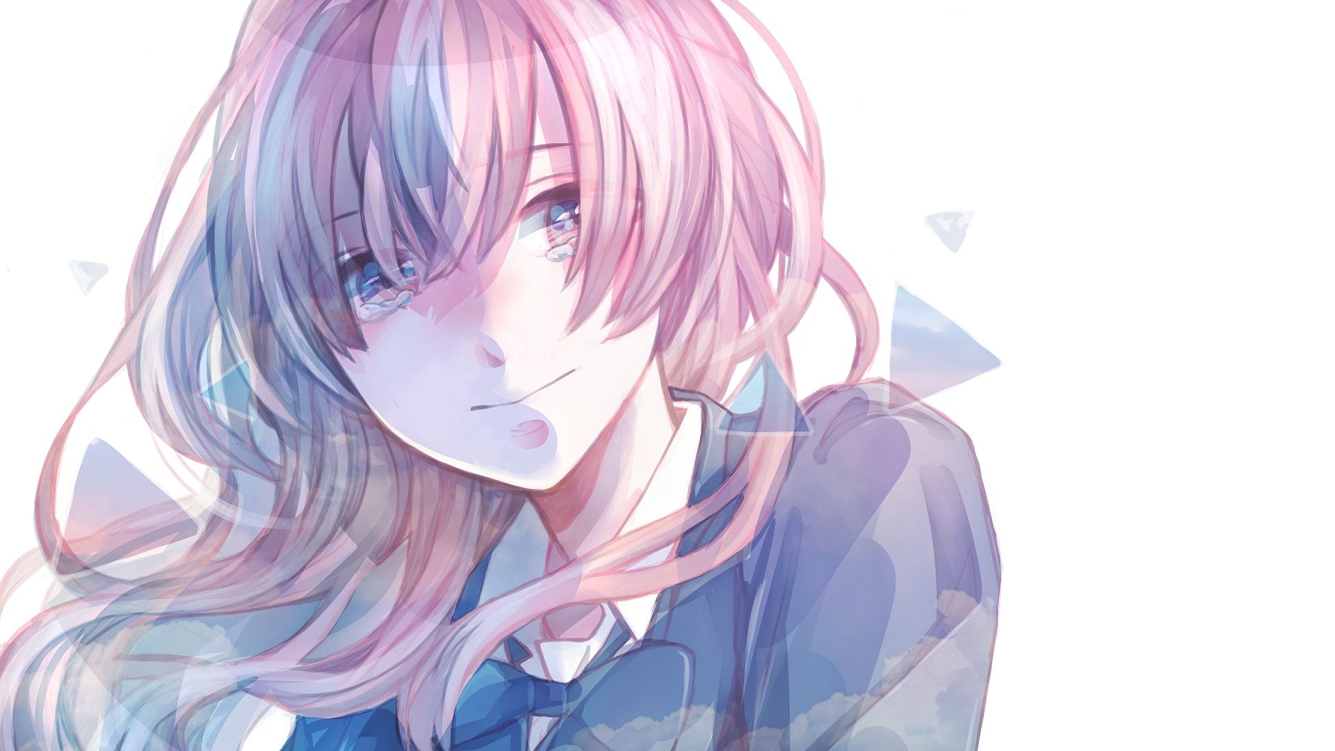 Desktop Wallpaper Simple Art Of Face, Shouko Nishimiya, Koe No Katachi, HD Image, Picture, Background, Bnct0c