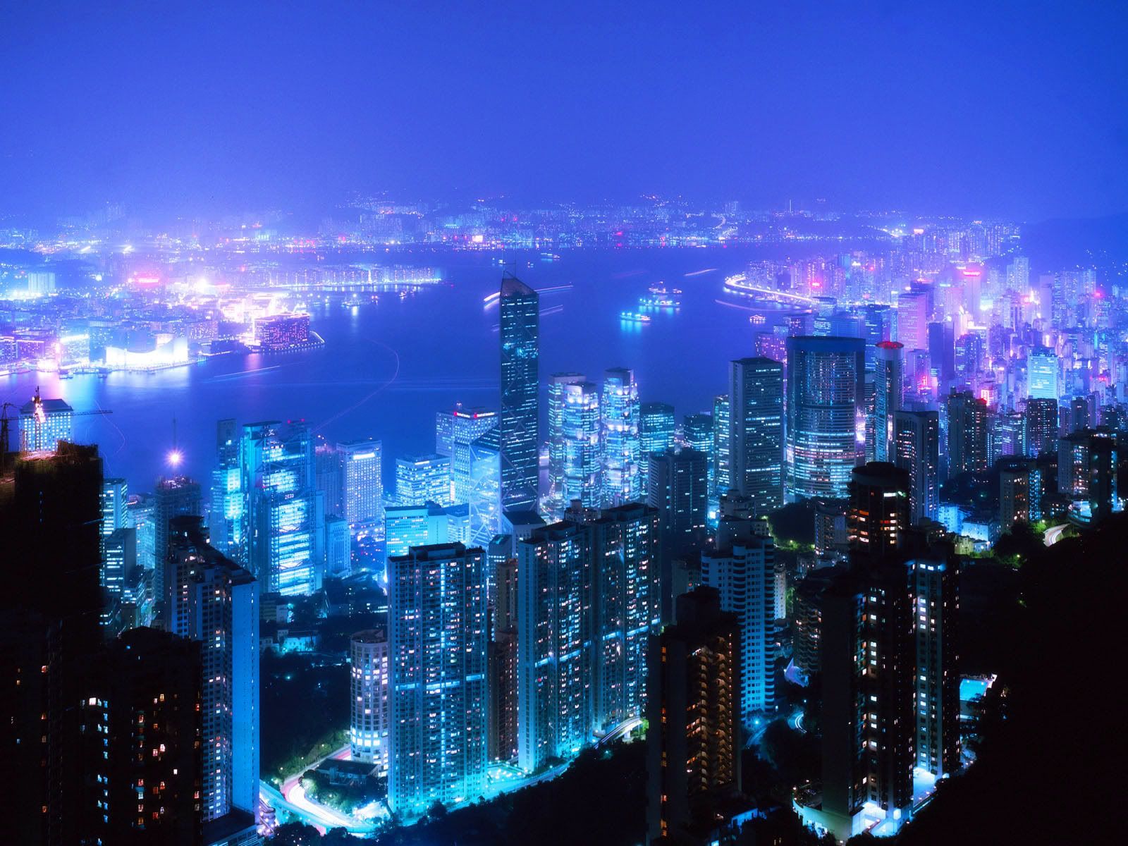 Blue City HD Wallpaper