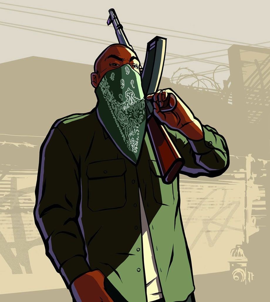 Gang Member & Art Theft Auto: San Andreas. Grand theft auto artwork, San andreas gta, San andreas