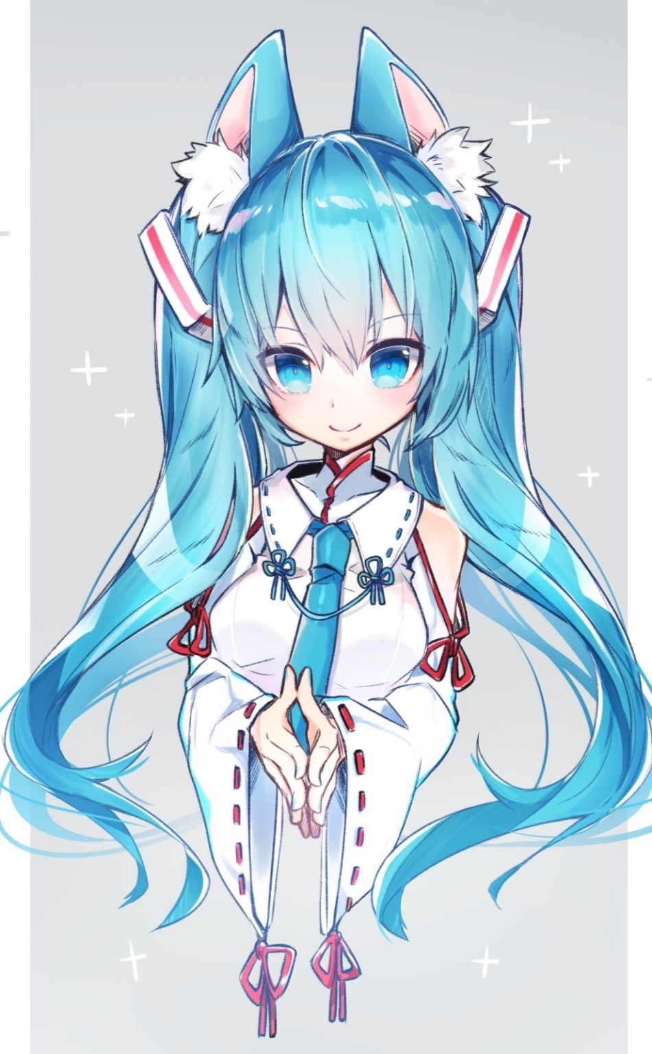 Download cute, hatsune miku, blue hair, minimal 950x1534 wallpaper, iphone, 950x1534 HD image, background, 8412