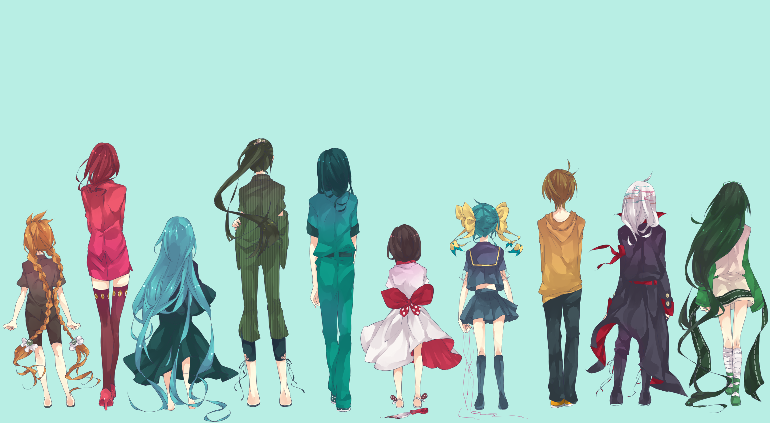 Kunagisa Tomo, Aikawa Jun, Niounomiya Izumu, Zerozaki Hitoshiki, Ii Chan, And 5 More (zaregoto Series) Drawn