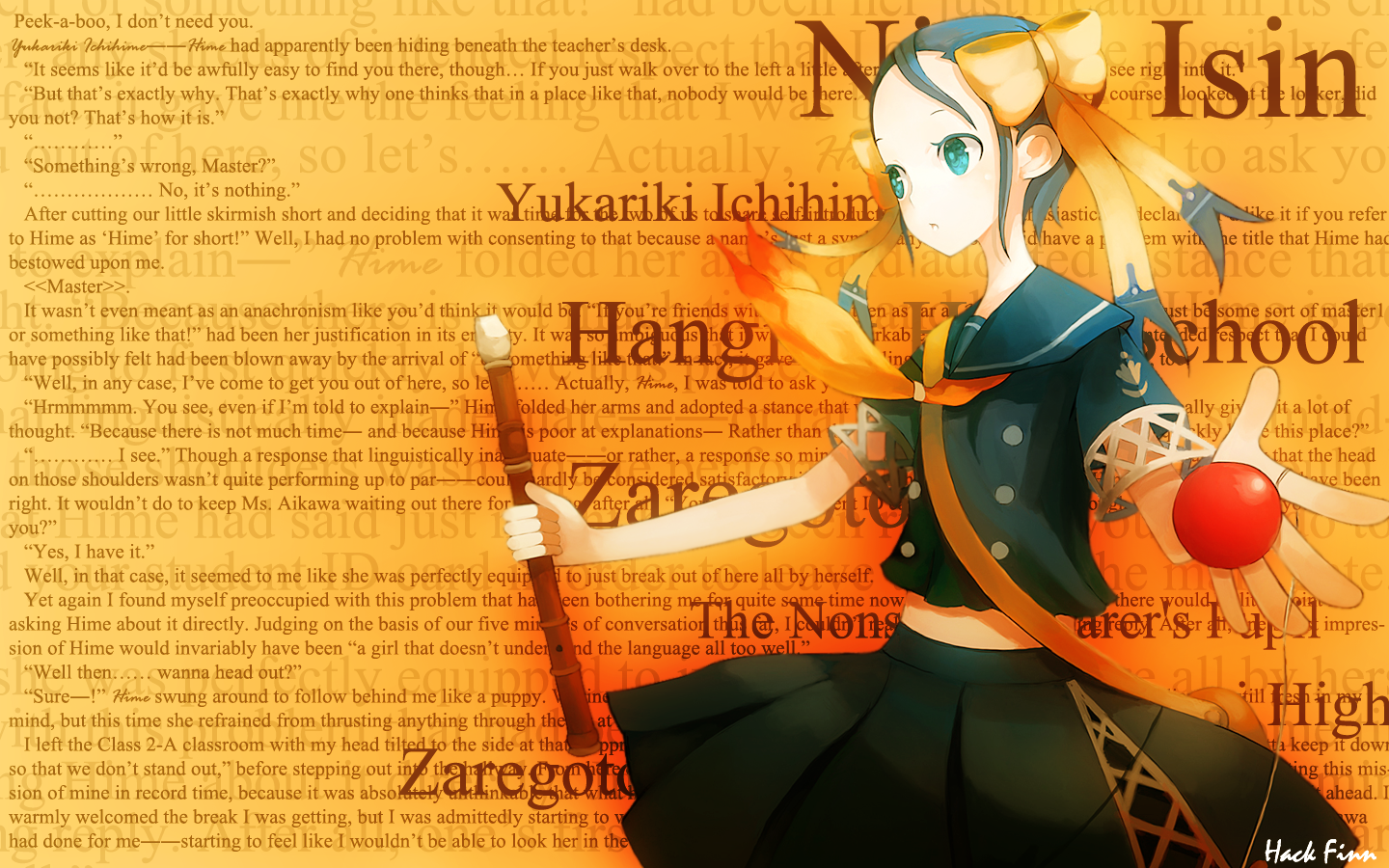 Anime Wallpaper, Zaregoto Series Hanging High School: The Nonsense Bearer's Pupil
