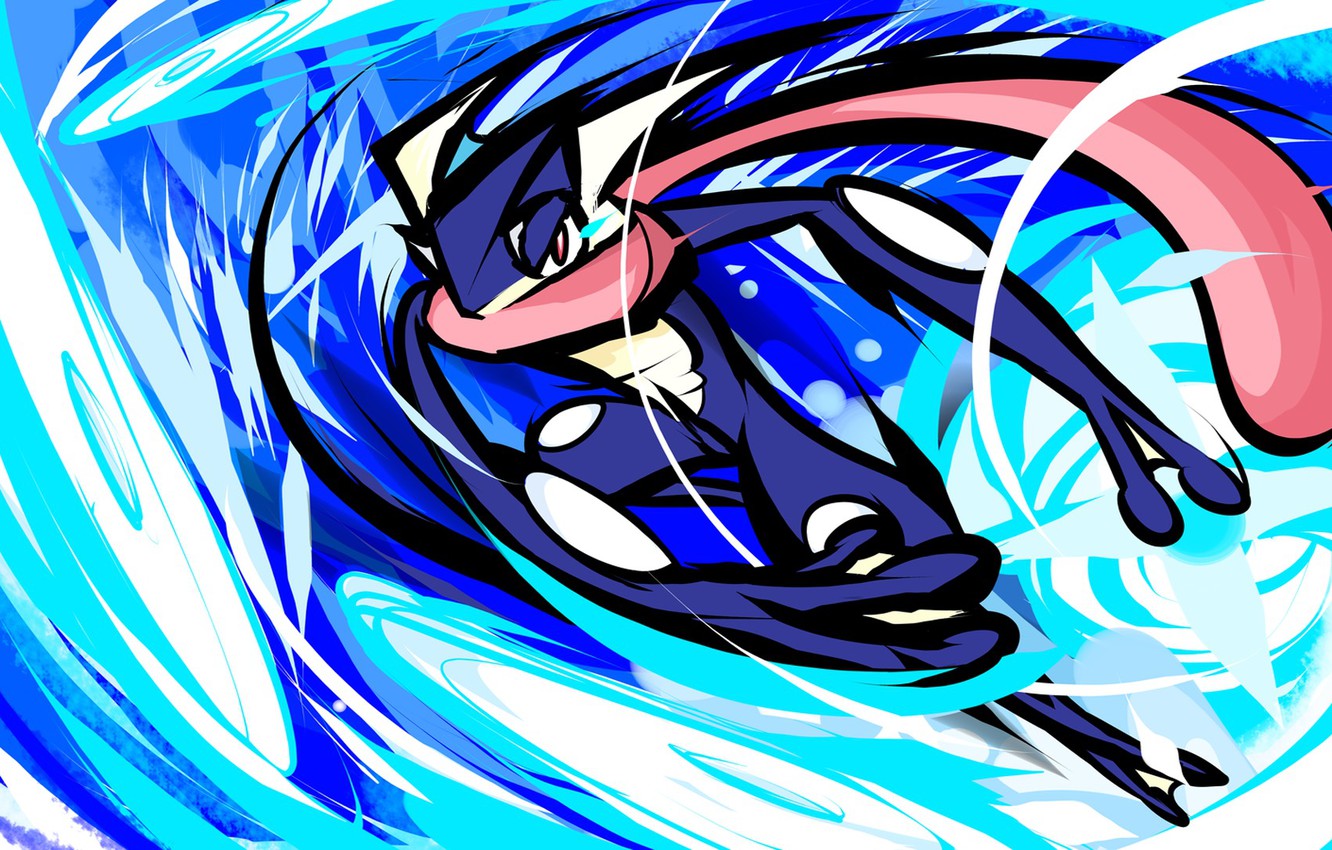 Wallpaper Water, Pokemon, Frog, Greninja image for desktop, section прочее