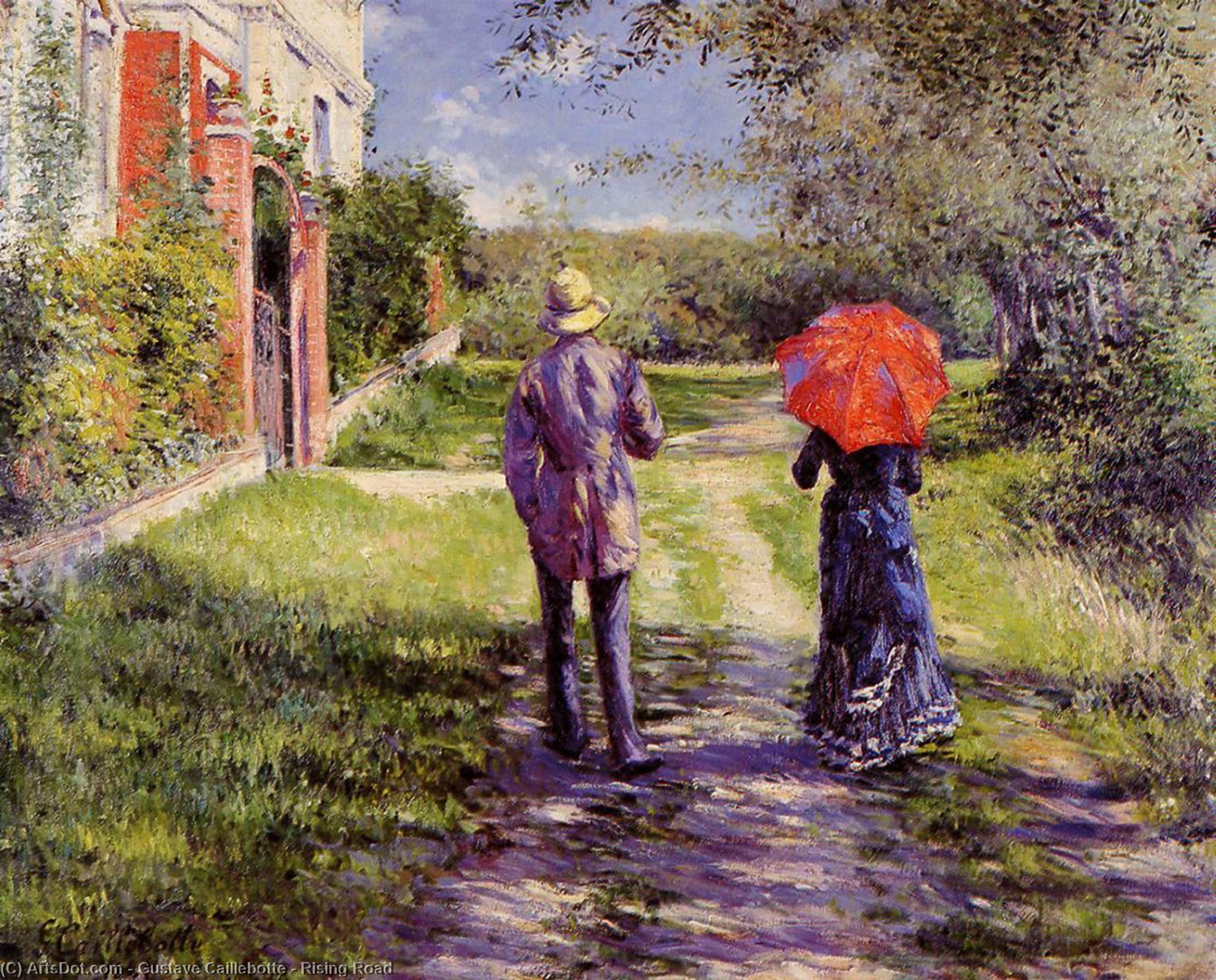 Art Reproductions. Rising Road, 1881 By Gustave Caillebotte (1848 1894, France)