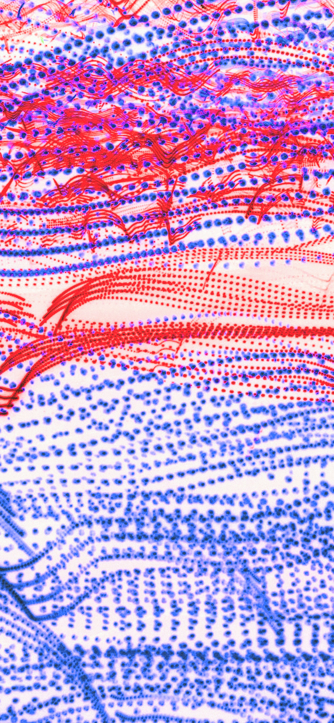 iPhone X wallpaper. dots light party blue red white pattern