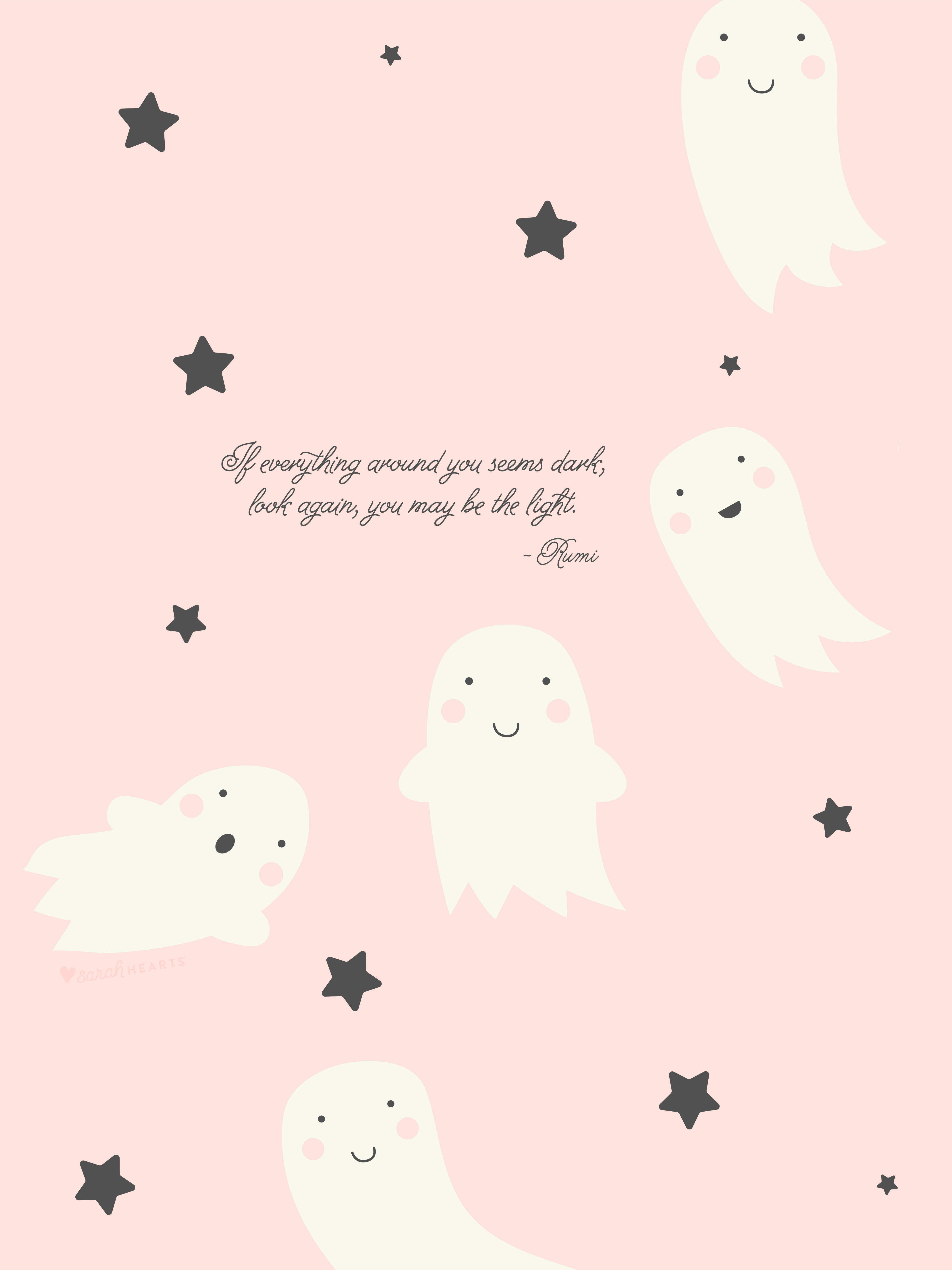 October 2020 Ghost Calendar Wallpaper