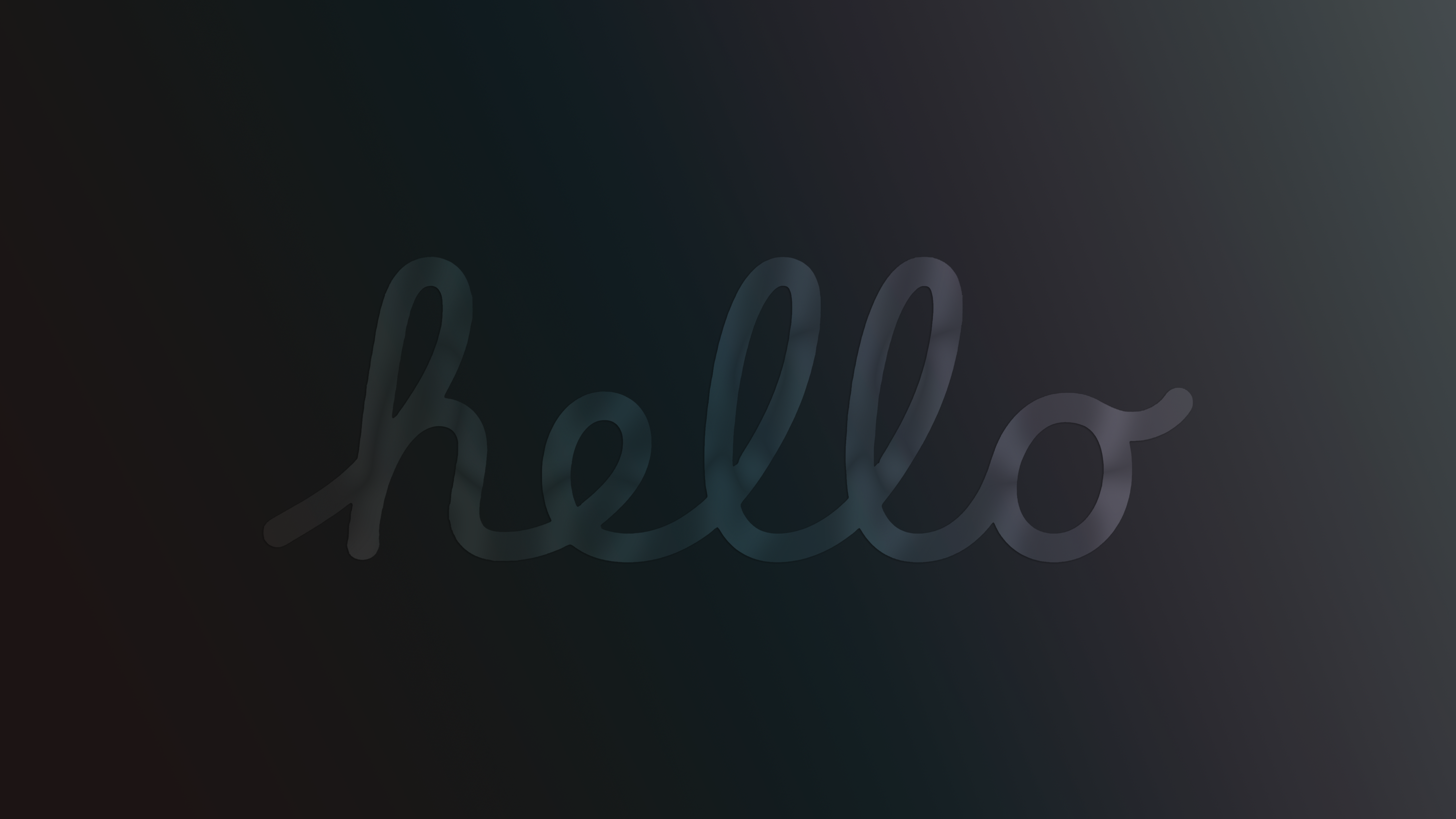 Dark Version of Hello wallpaper [5k]