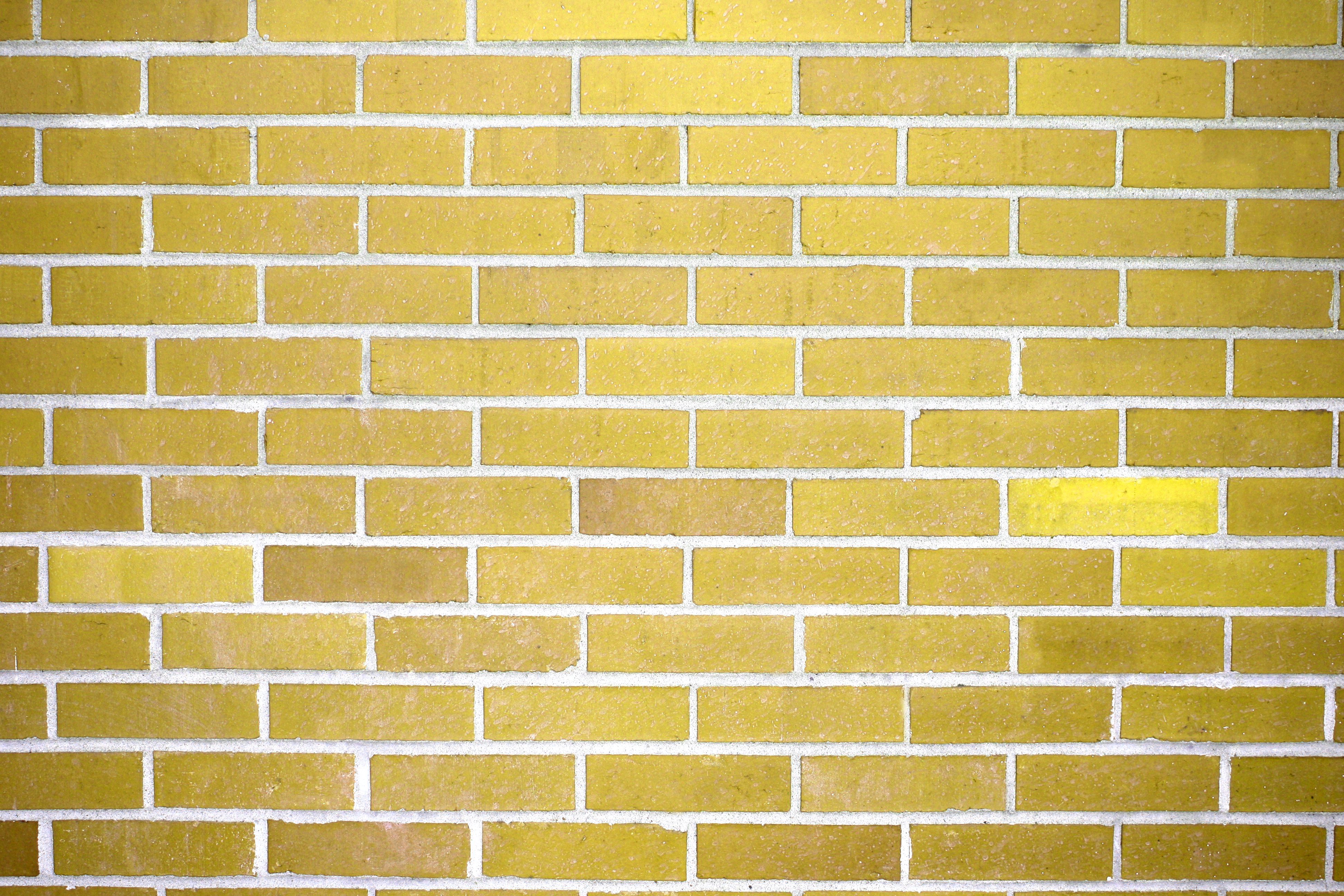 Yellow Brick Wall Texture Picture. Free Photograph. Photo Public Domain
