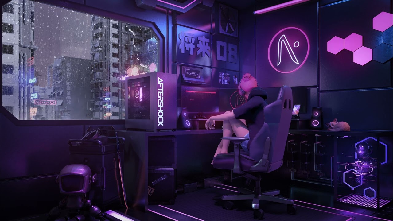 Purple Gamer Girl Live Wallpaper! HD