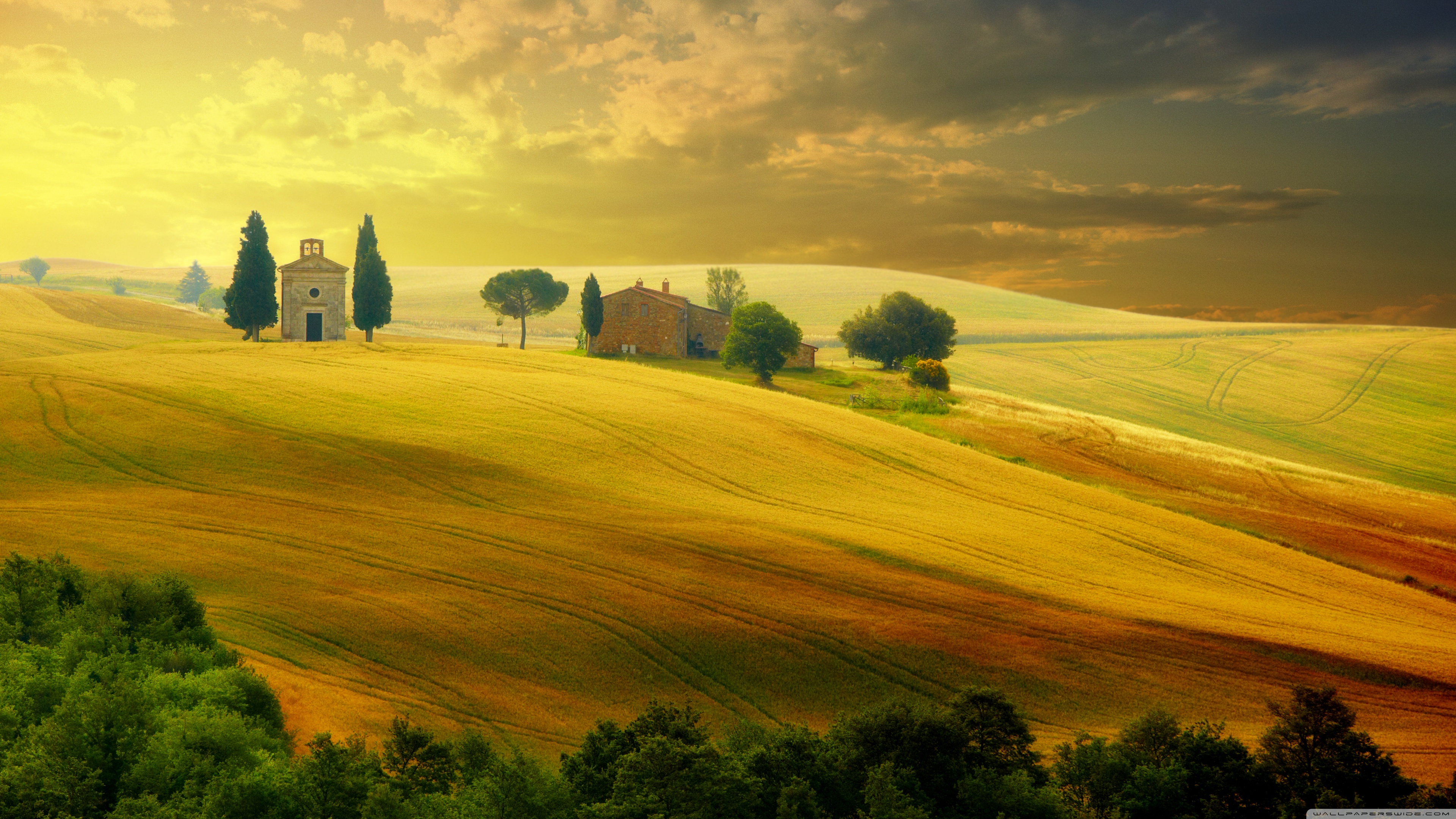 Tuscany Autumn Ultra HD Desktop Background Wallpaper for: Multi Display, Dual Monitor, Tablet