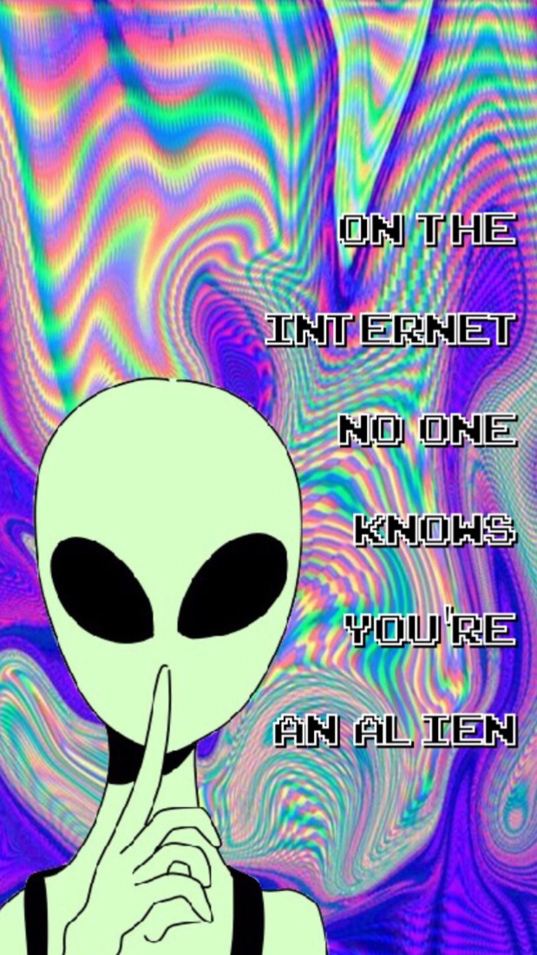 Holo Alien Aesthetic Computer Wallpaper
