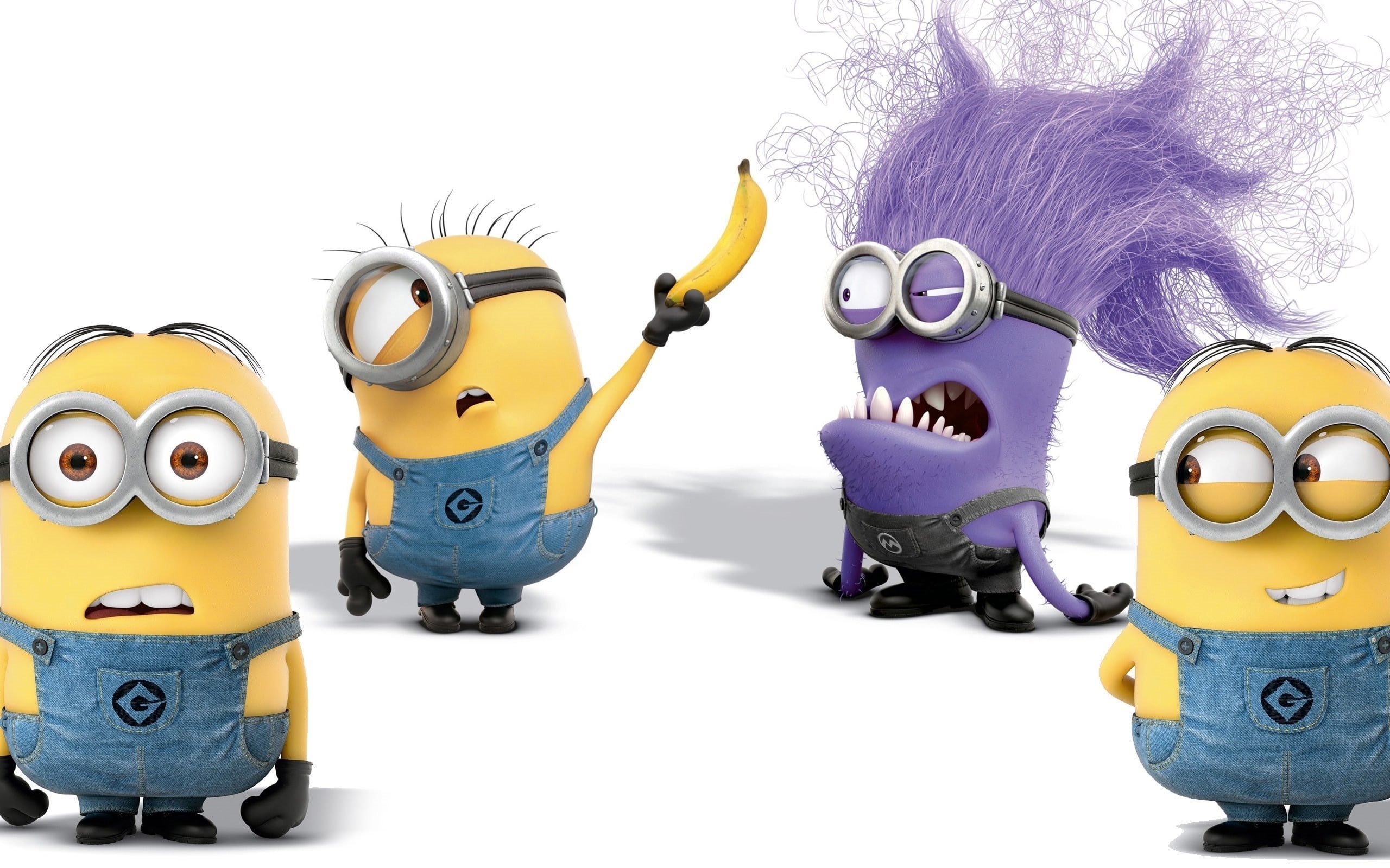 Download wallpaper Minions, Kevin, Bob, Stewart, purple minion, Despicable Me 2 for desktop with resolution 1024x1024. High Quality HD picture wallpaper