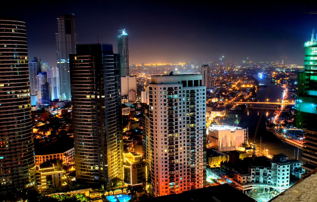 Wallpaper night, Indonesia, night, Jakarta, Indonesia, Jakarta image for desktop, section город