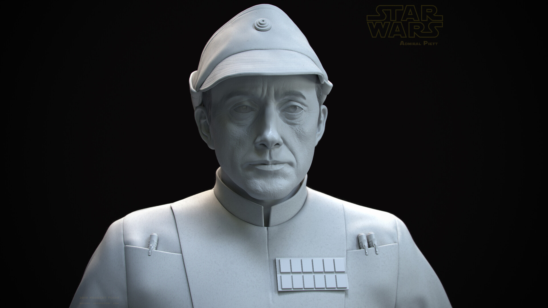Norbert Fuchs Wars ( Admiral Piett ); Texturing in Photohop; Redshift