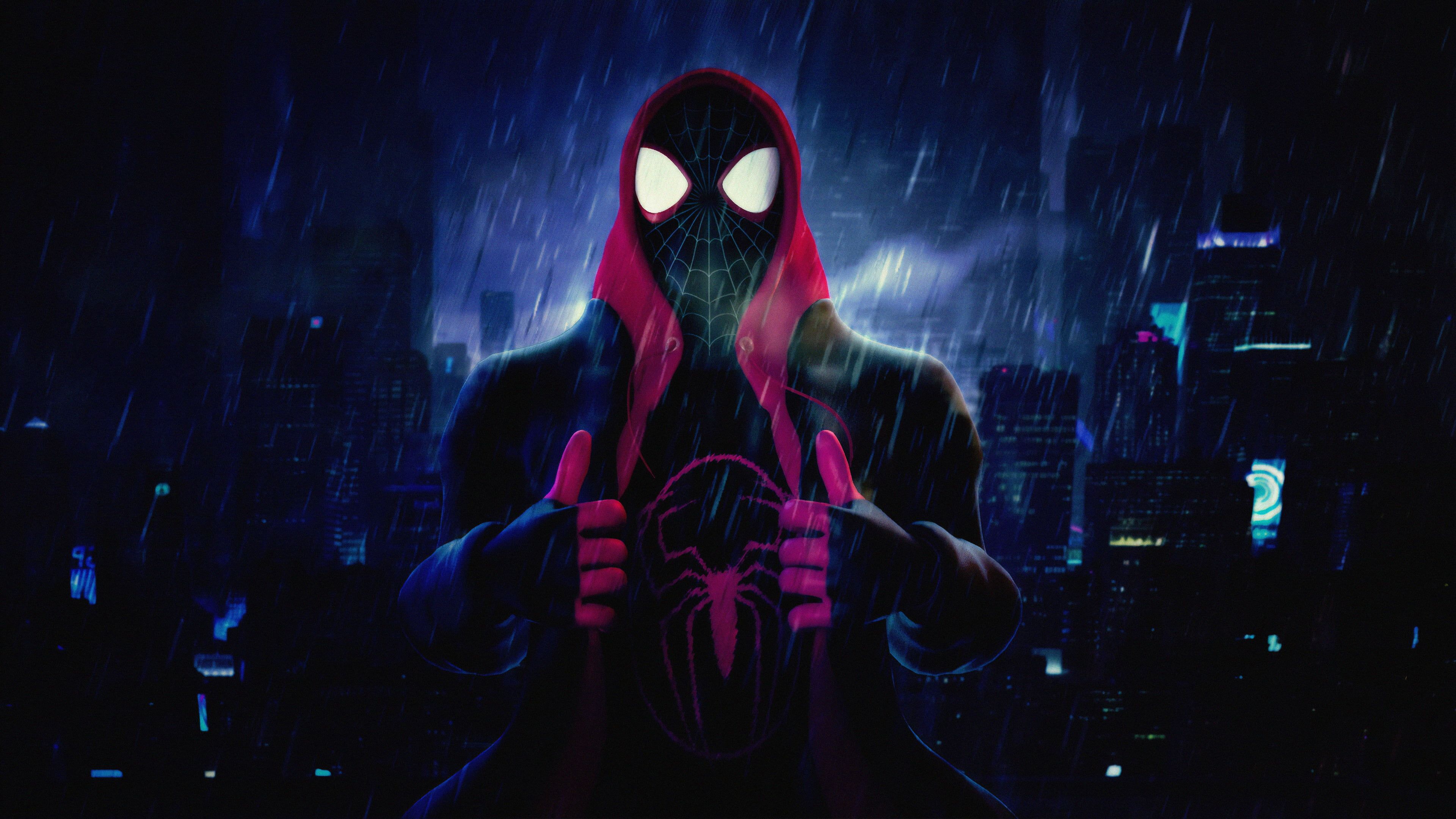 Movie Spider Man: Into The Spider Verse Marvel Comics Miles Morales #Spider Man K #wallpaper #hdwallp. Marvel Phone Wallpaper, Marvel 4k Wallpaper, Concept Art