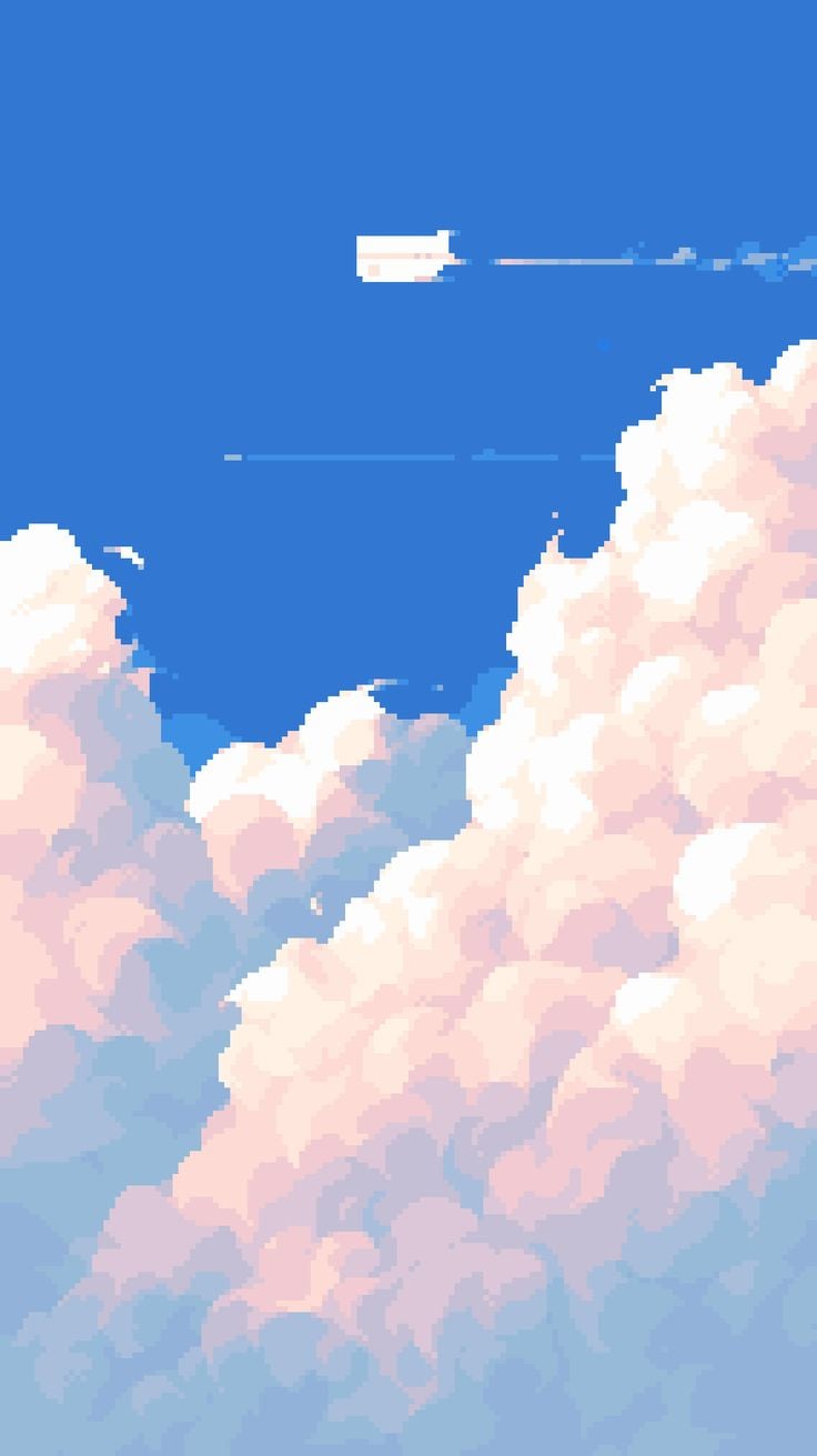 Franek on Twitter. Pixel art background, Cloud illustration, Cloud art