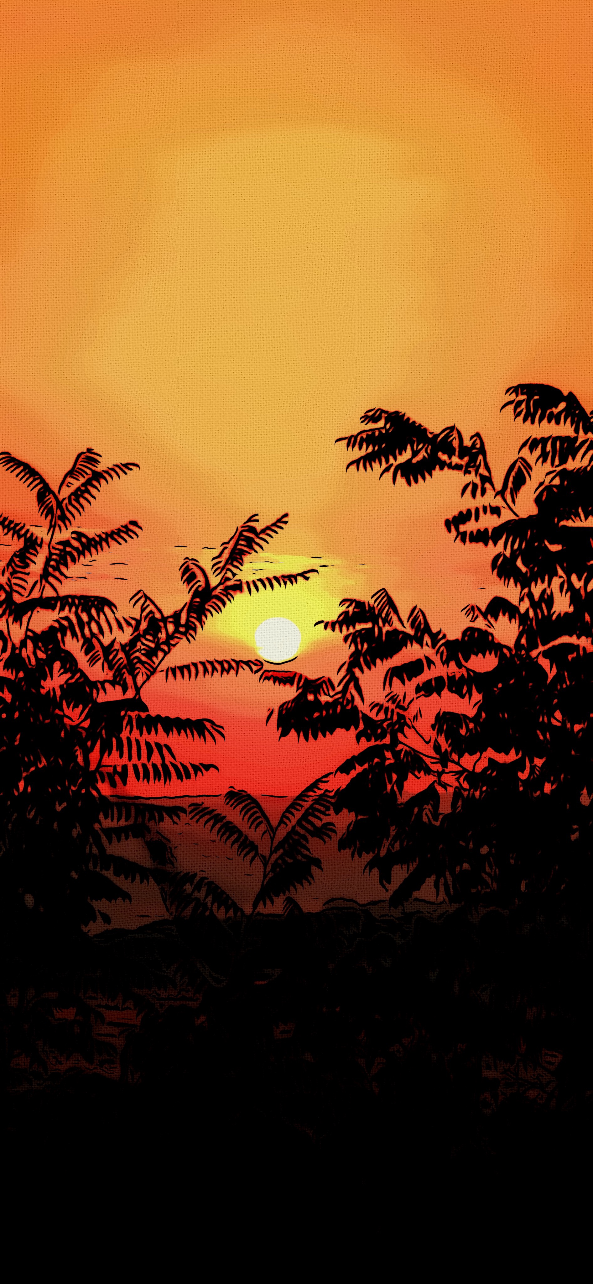 iPhone sunset canvas wallpaper