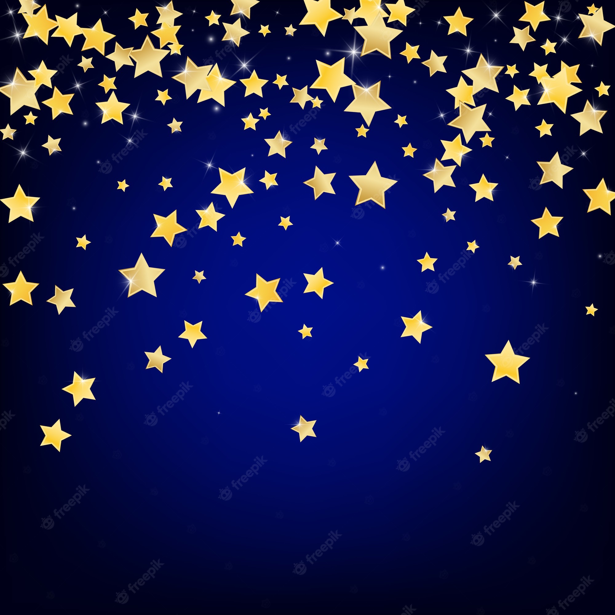 Premium Vector. Golden stars background. stars confetti wallpaper