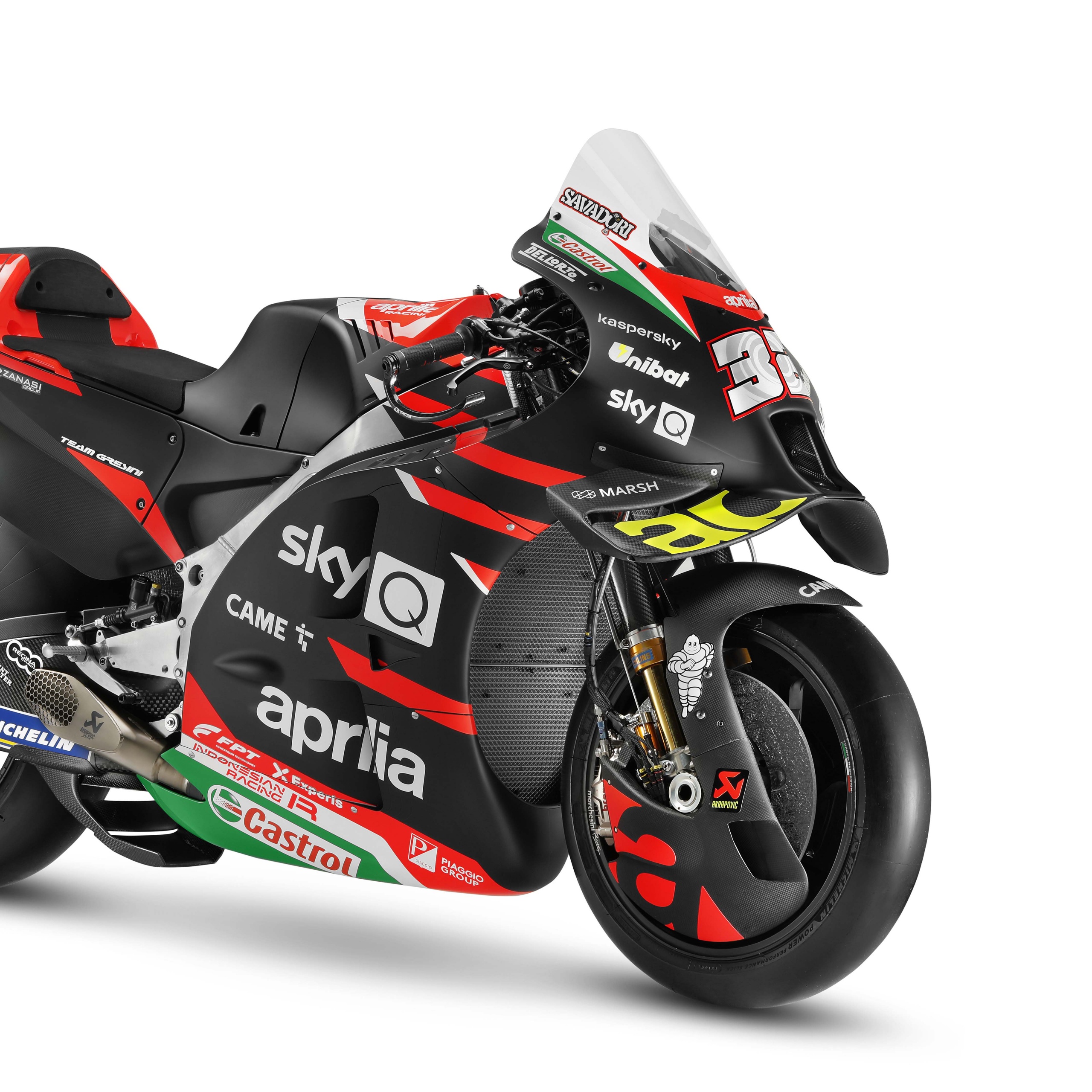 Aprilia RS GP MotoGP Wallpaper 4K, 2021, MotoGP Bikes, White Background, 5K, Bikes