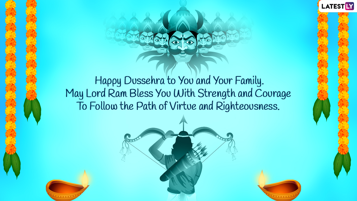 Dussehra 2022 Wishes and Greetings: Share WhatsApp Messages, Image, HD Wallpaper and SMS To Celebrate Lord Rama's Victory Over Ravana