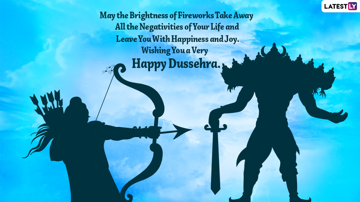 Dussehra 2022 Wishes & Ram Ravan Yudh Image: Happy Dasara Messages, HD Wallpaper, Greetings and SMS To Celebrate the Hindu Occasion