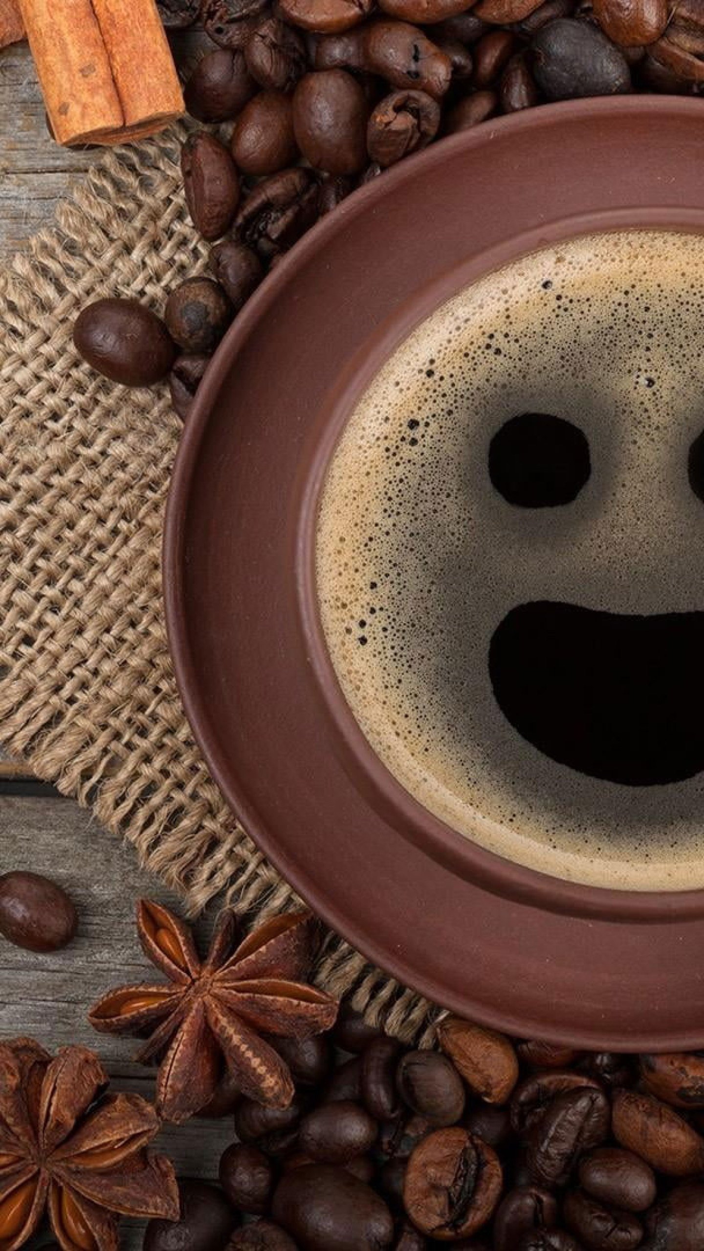 Wallpaper Coffee, Cup, Breakfast, Grain, Smiley, Chocolate • Wallpaper For You