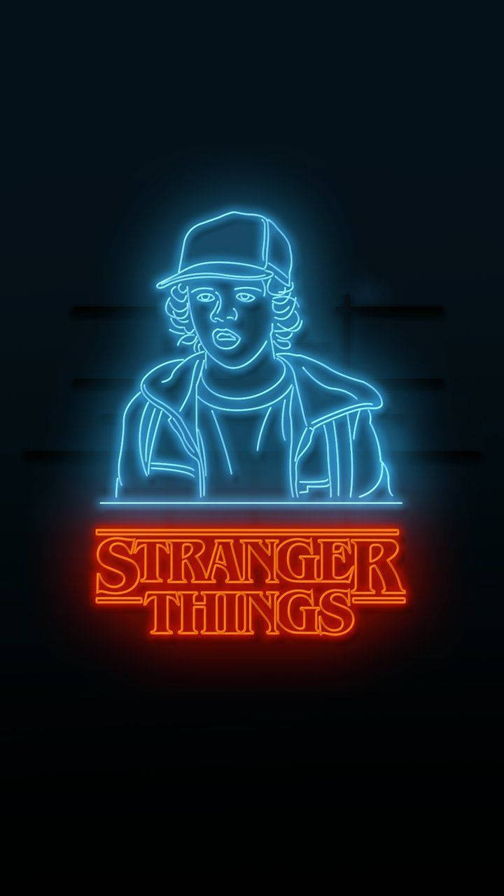 Download Stranger Things Dustin Neon Sign Wallpaper