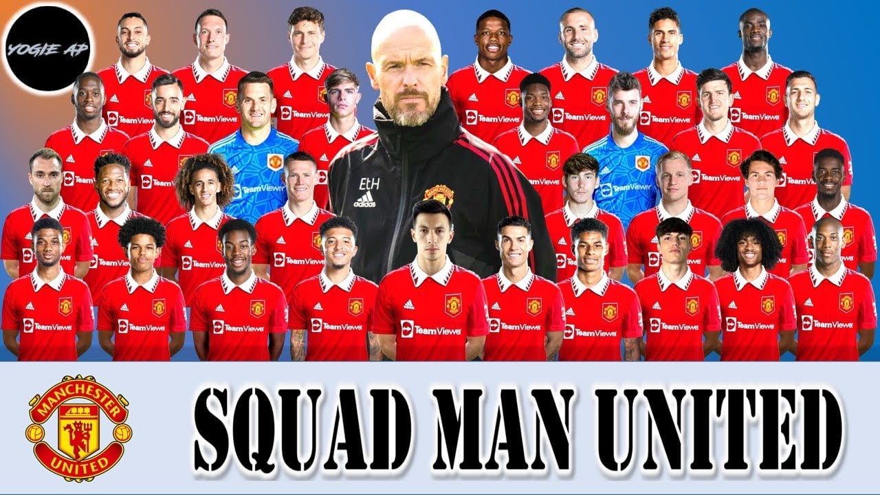 Manchester United Full Squad Premier League Seasons 2022 2023 With Martínez Under Erik Ten Hag