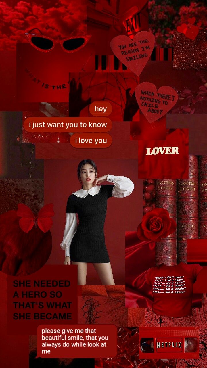 jenny red aesthetic collage wallpaper #red #aesthetic #collage #wallpaper #blackpink #blackpink_wallpaper #red. Fond d'écran téléphone, Fond d'écran kpop, Kpop