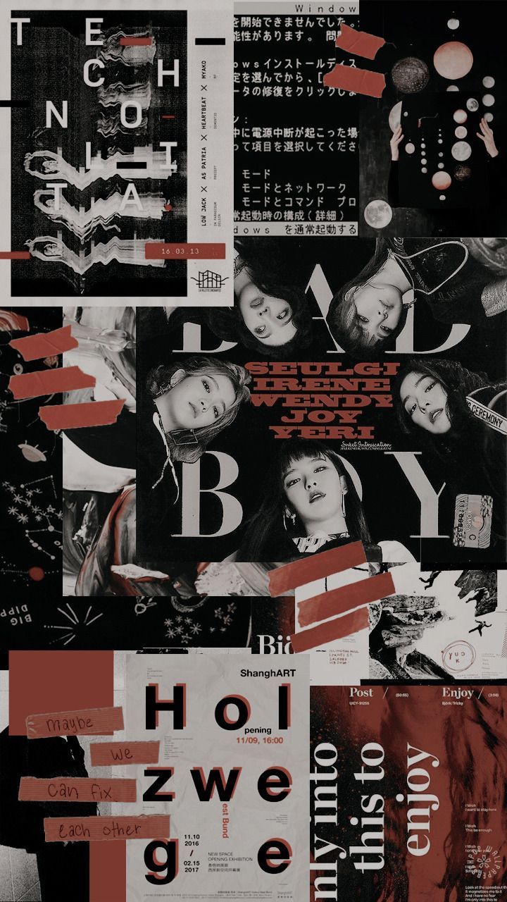 Red Velvet Collage Wallpaper Free Red Velvet Collage Background