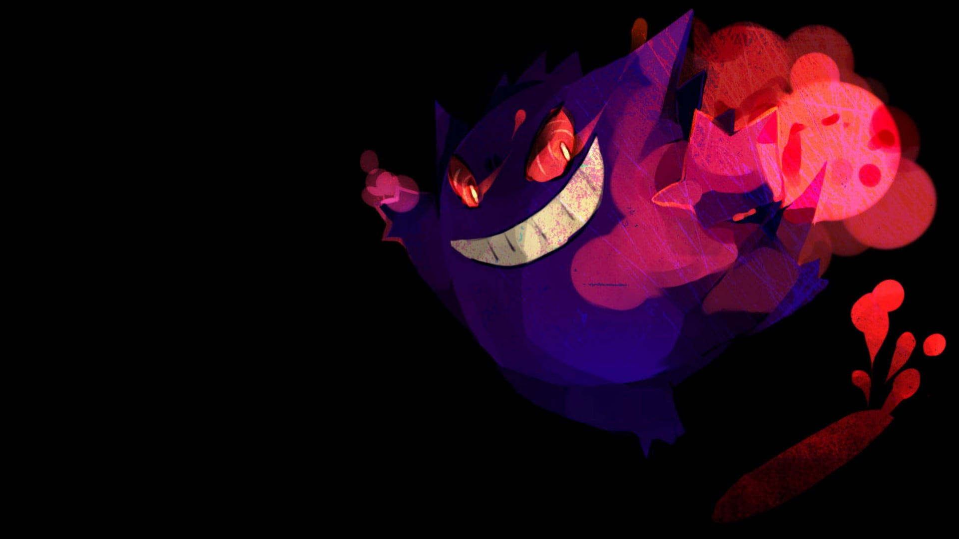 Pokemon Character Digital Wallpaper, Gengar • Wallpaper For You