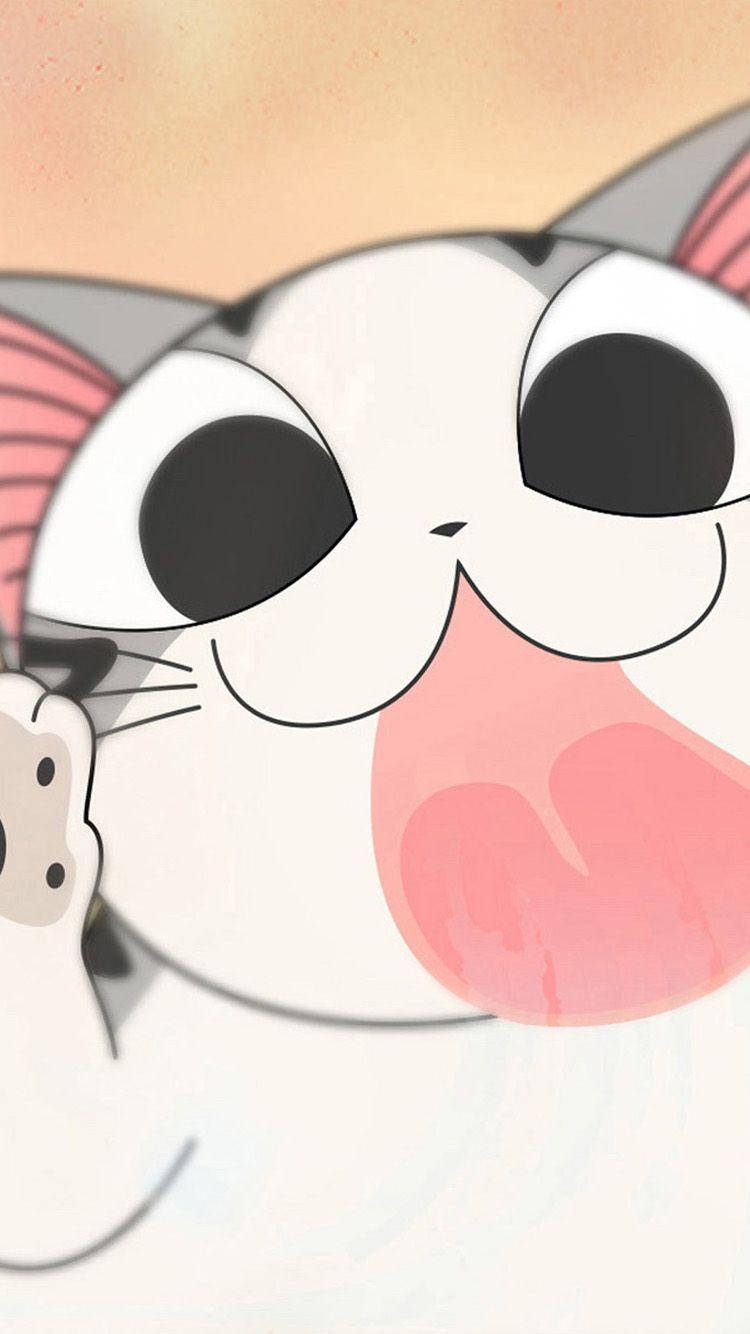 Download Close Up Cartoon Cat Wallpaper