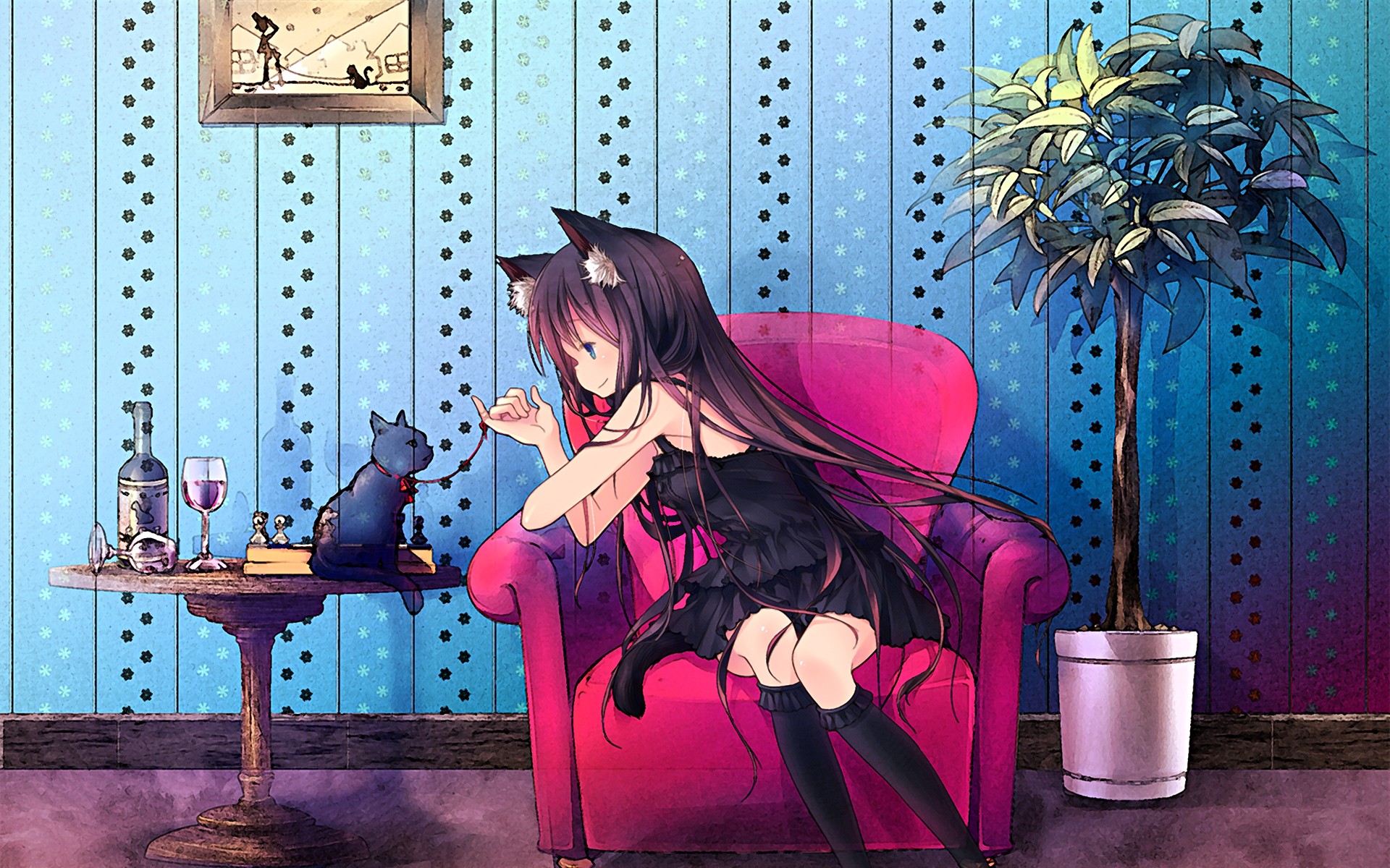 Purple Anime Cat Girl Wallpapers Wallpaper Cave 6584