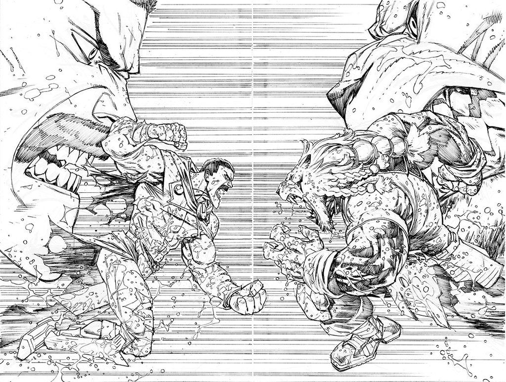 Thragg vs Battle Beast. Fun comics, Comic art, Beast