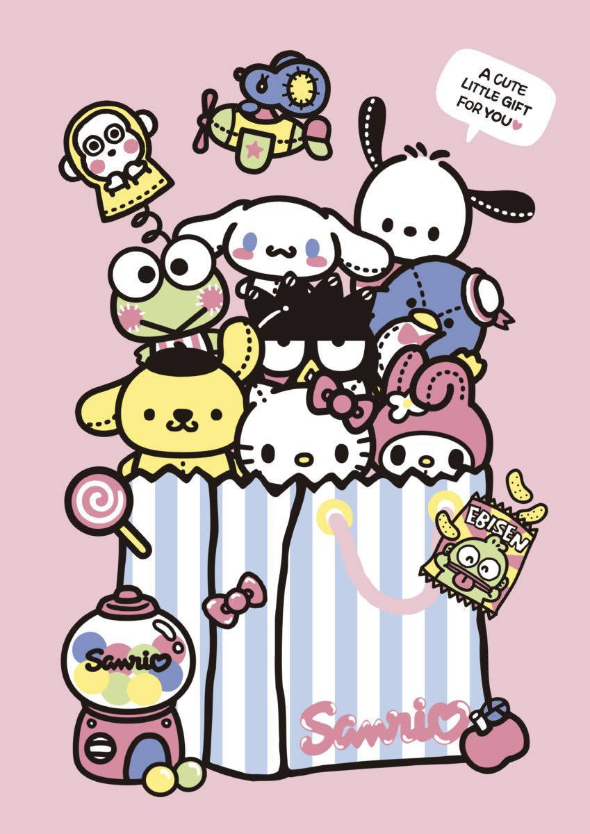 Download Paper Bag With Sanrio Characters Wallpaper