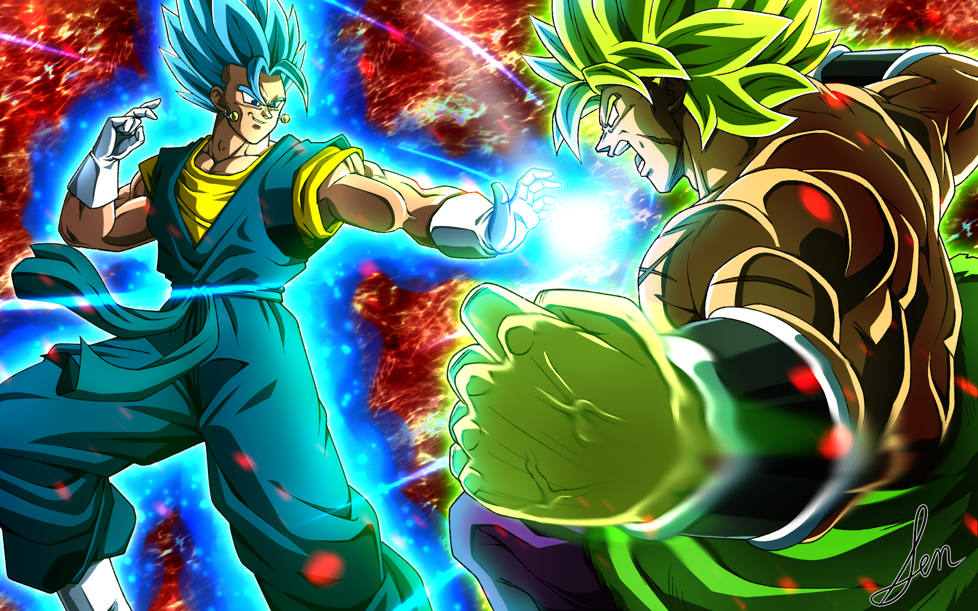 Broly Dragon Ball Dragon Ball Super Broly Legendary Super Saiyan Super Saiyan Blue Vegito Dragon Bal Wallpaper:1920x1200