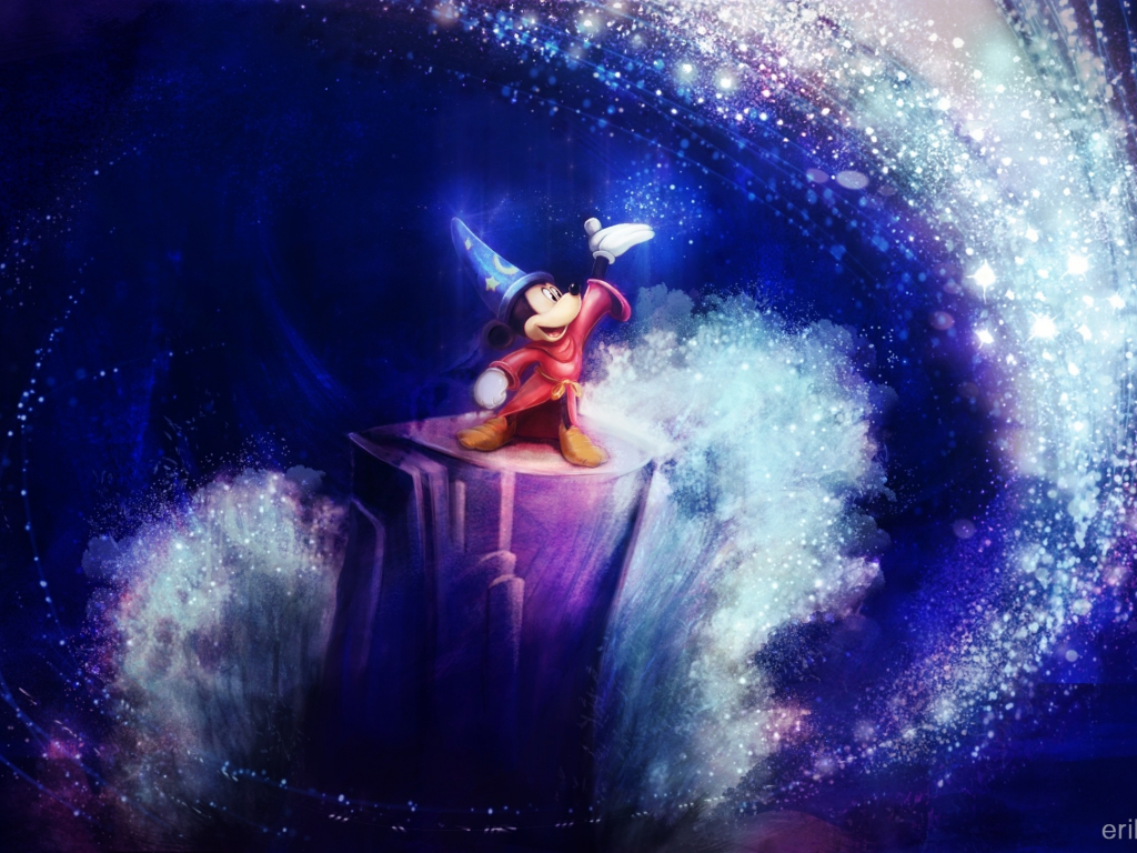 Sorcerer's apprentice, micky mouse, cartoon, art wallpaper, HD image, picture, background, cd2cc7