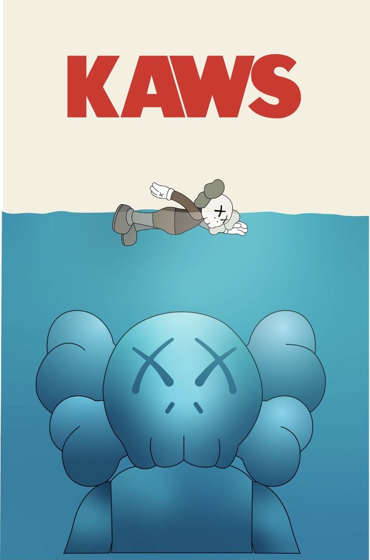 KAWS 'Jaws' Movie Poster. Kaws wallpaper, Cartoon wallpaper iphone, Cute cartoon wallpaper