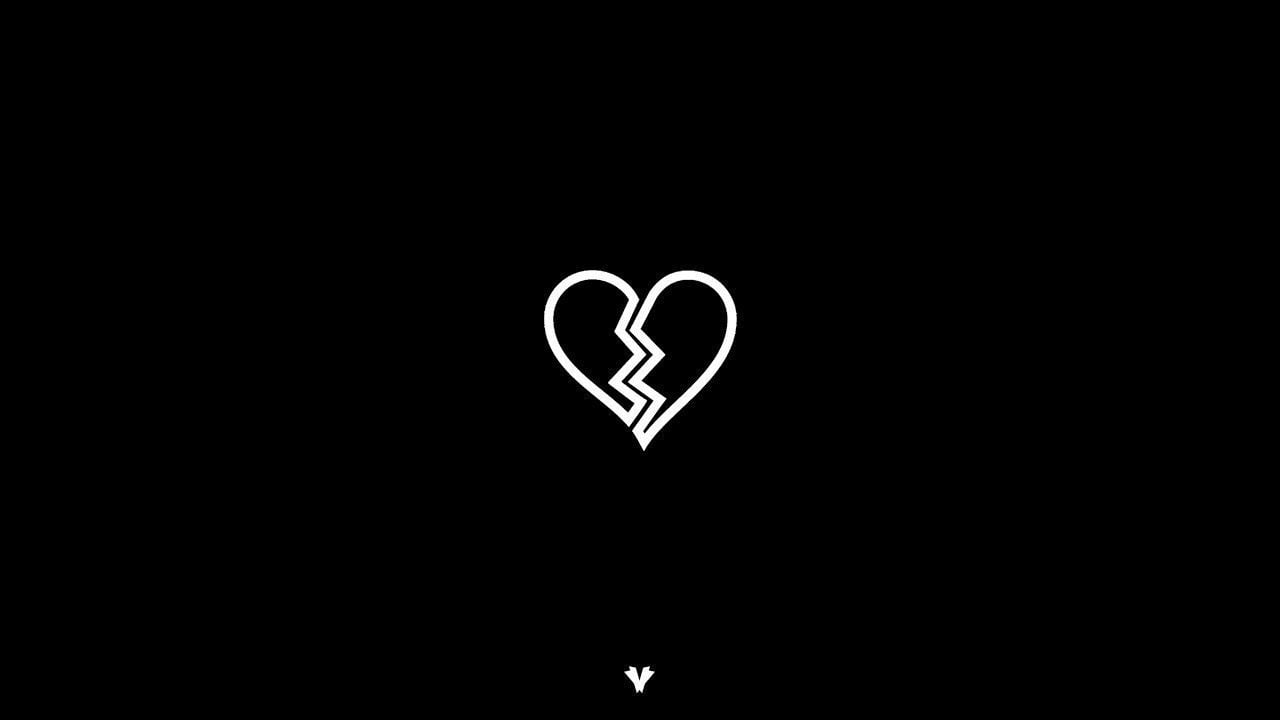 Black and White Broken Heart Wallpaper Free Black and White Broken Heart Background